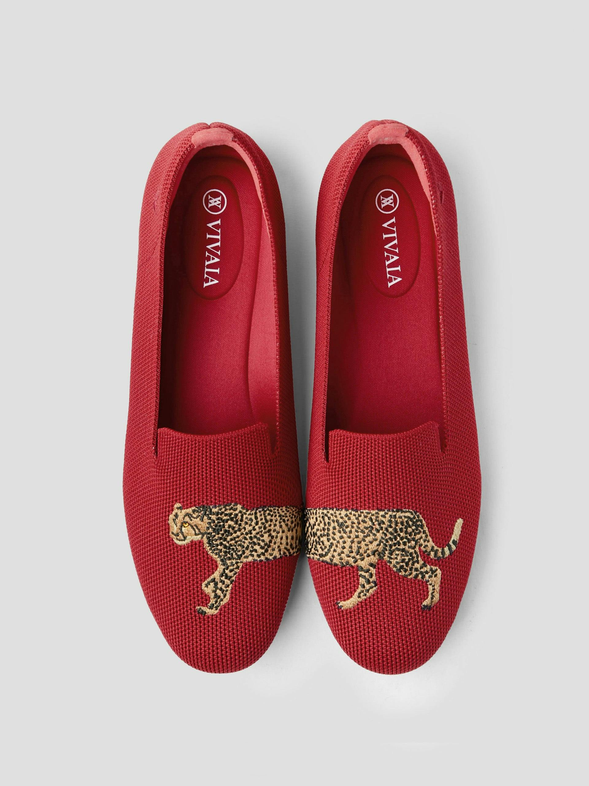 Audrey round-toe embroidered loafers