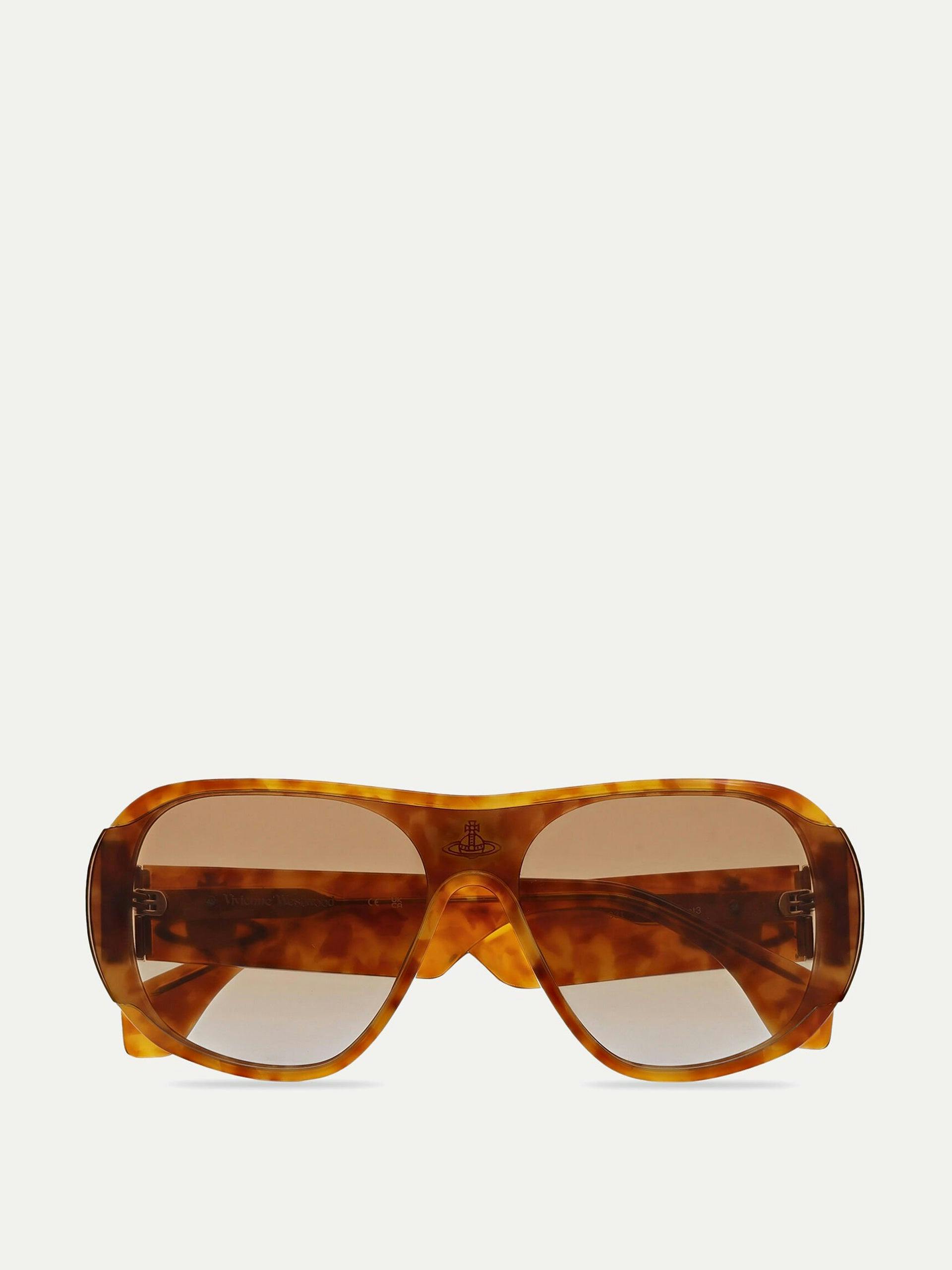 Amber tortoiseshell-frame sunglasses