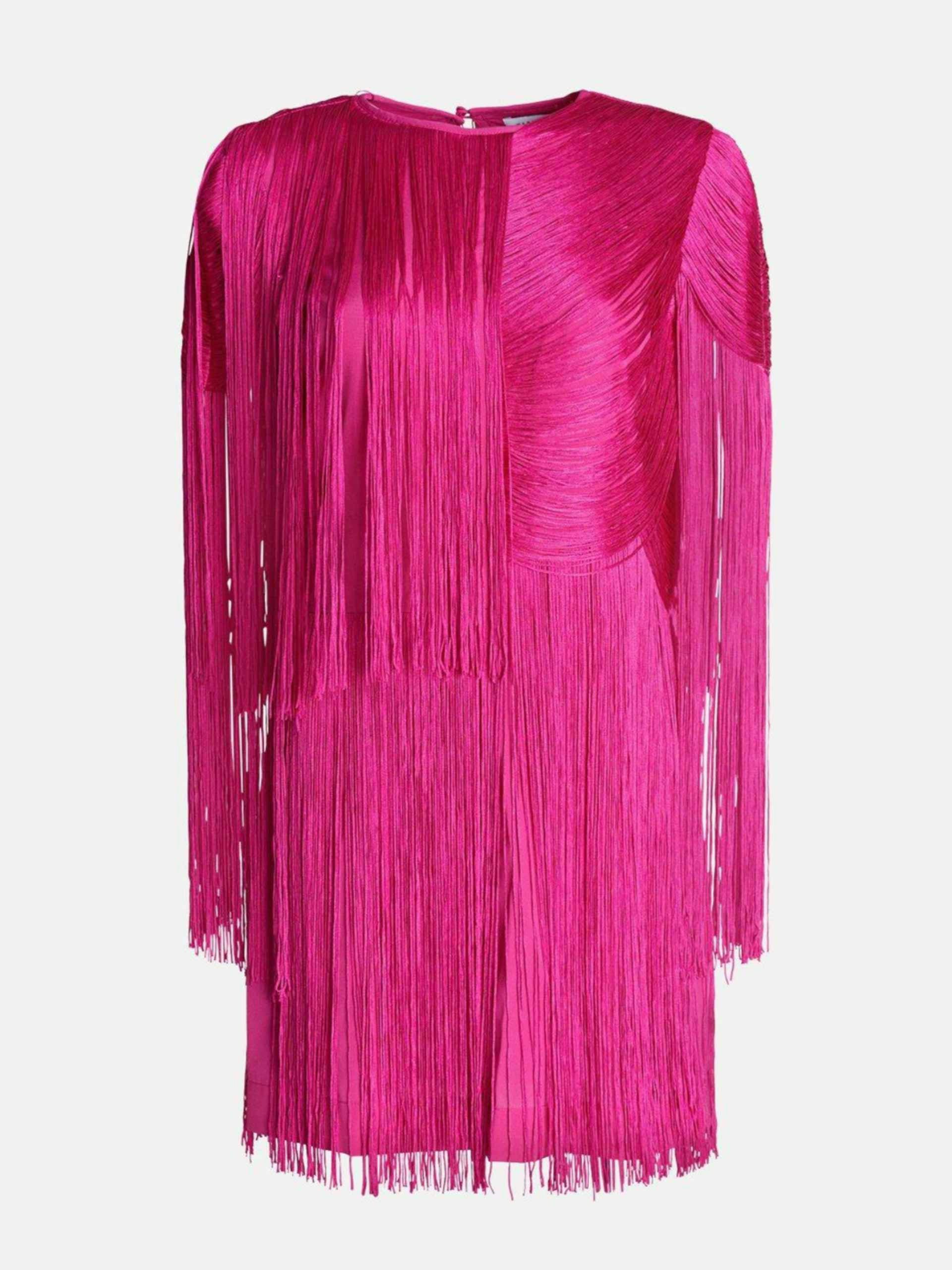 Pink tassel mini dress