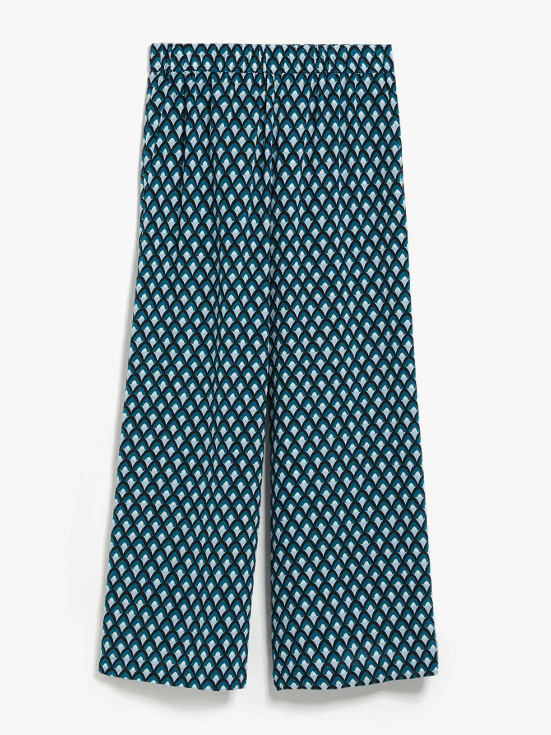 Cropped silk trousers