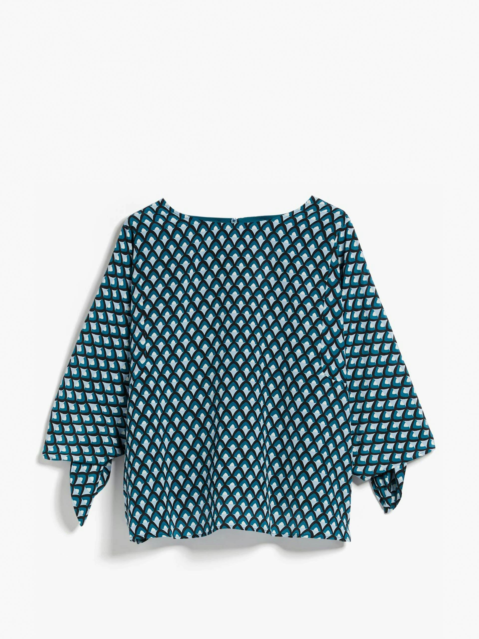 Printed silk blouse