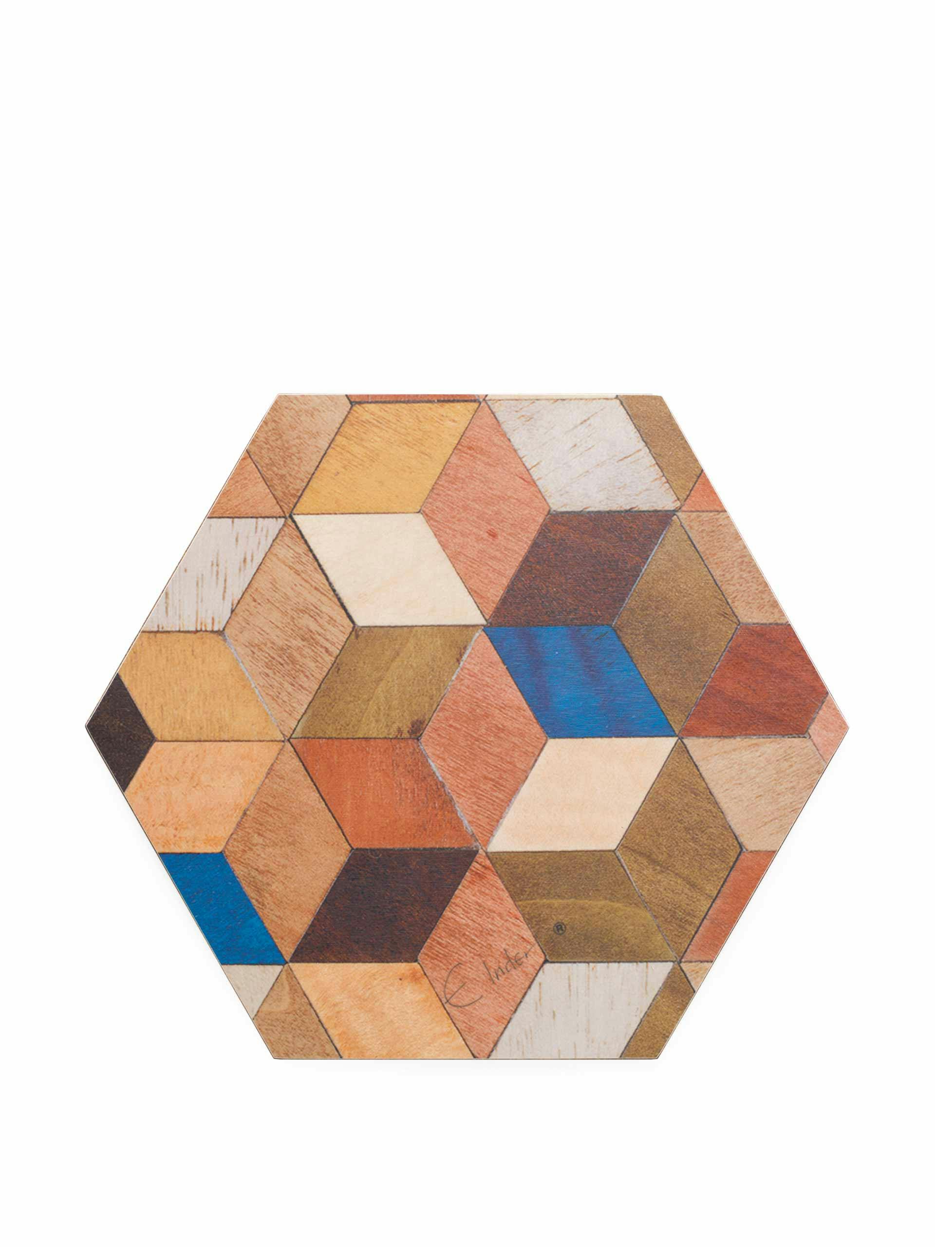 Hexagonal shape coasters (set of 4)