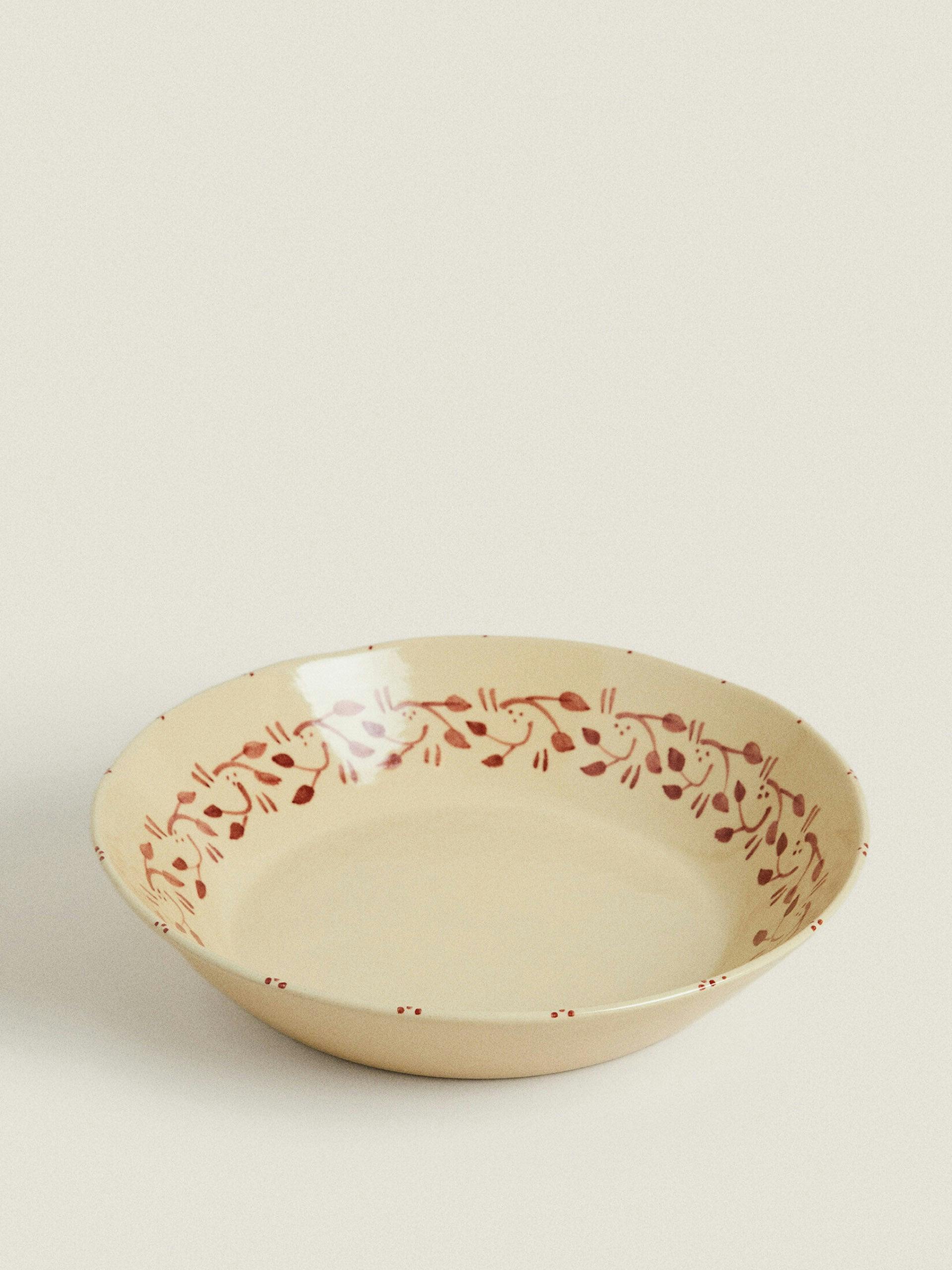 Painted ceramic Christmas bowl