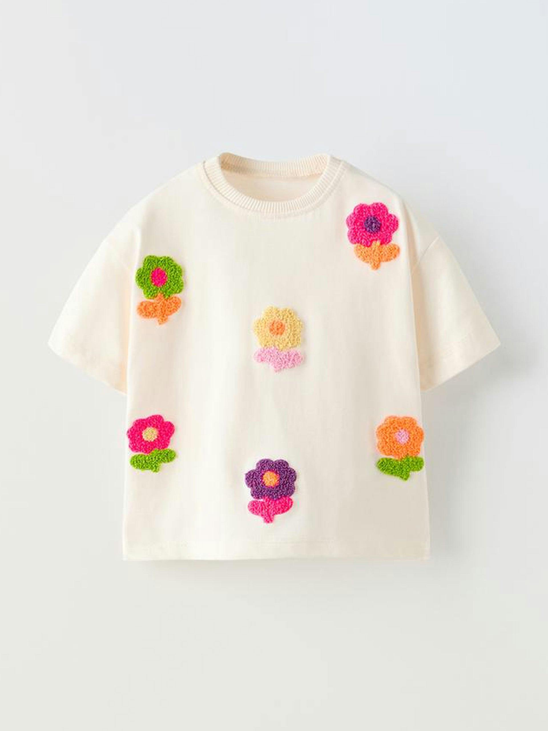 Neon floral t-shirt