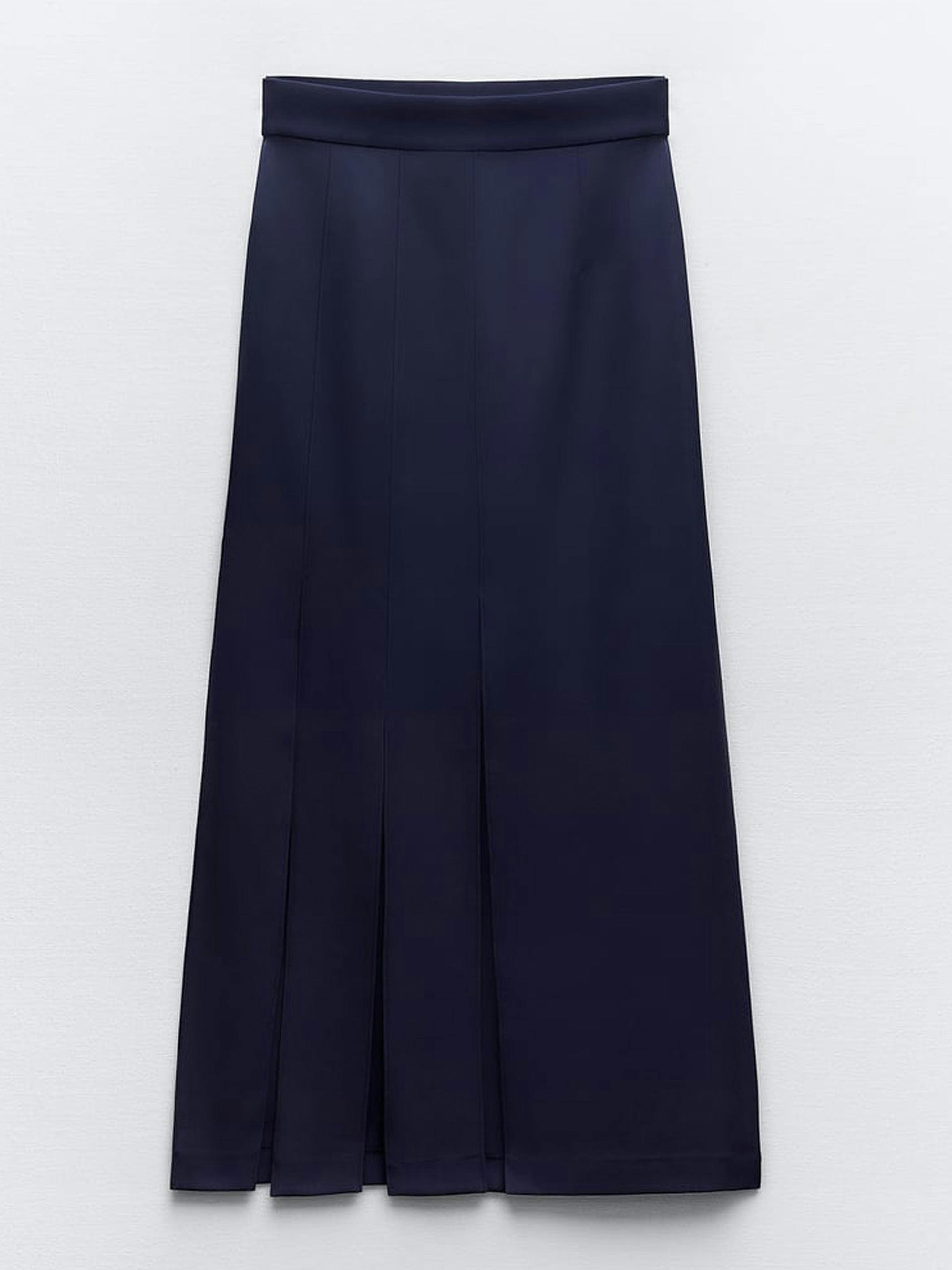 High-waist midi skirt