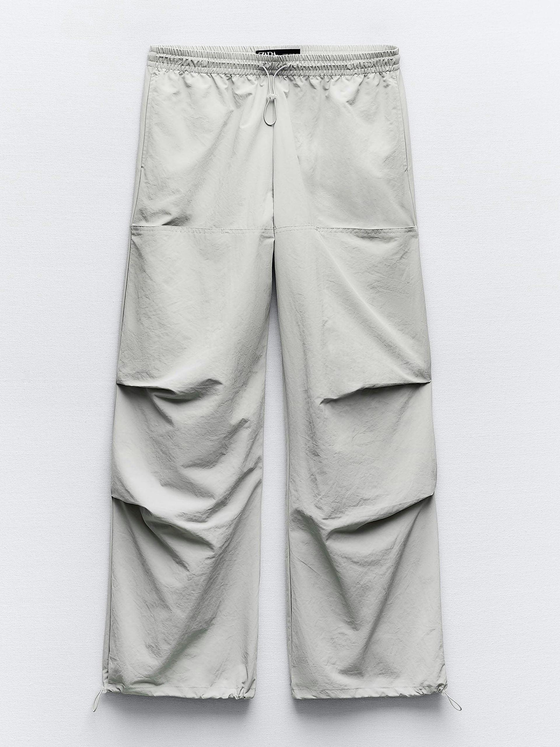 Nylon trousers with pockets