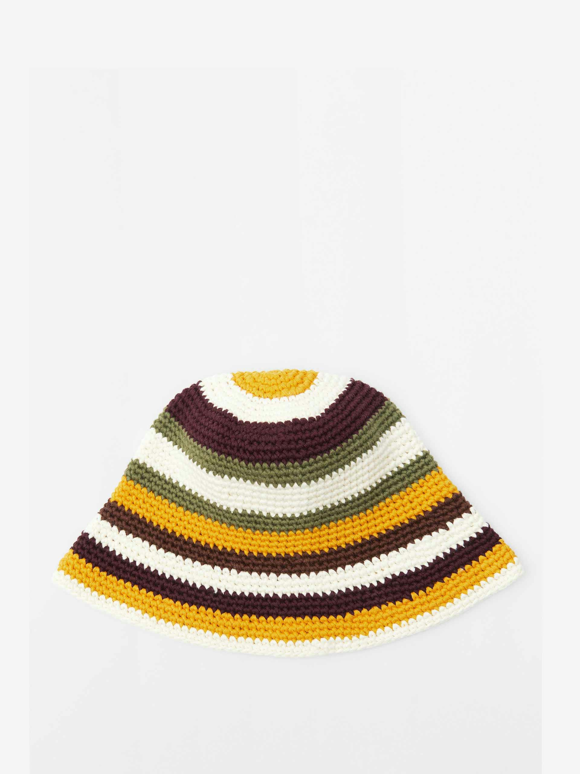 Striped crochet hat