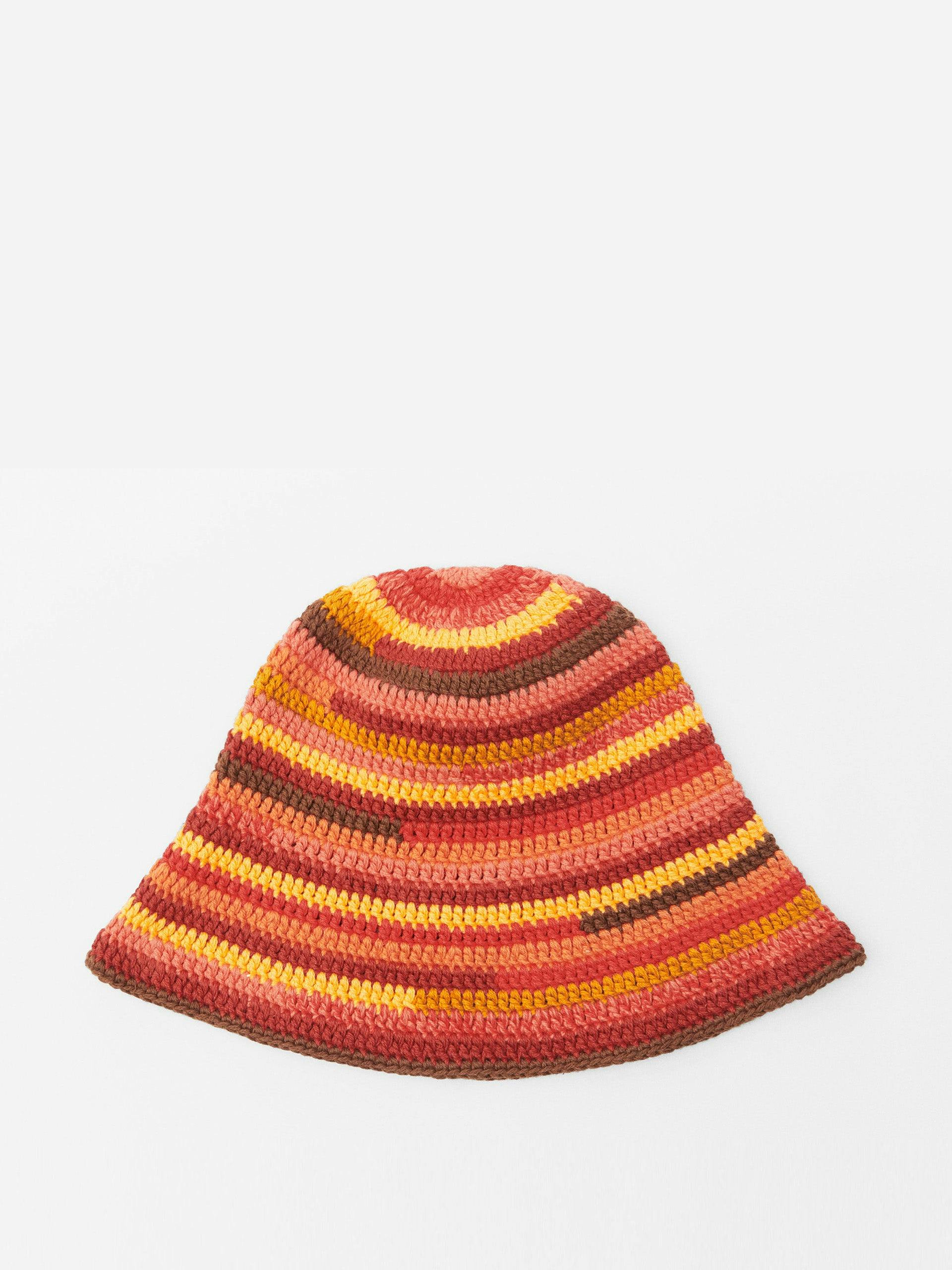 Striped crochet hat