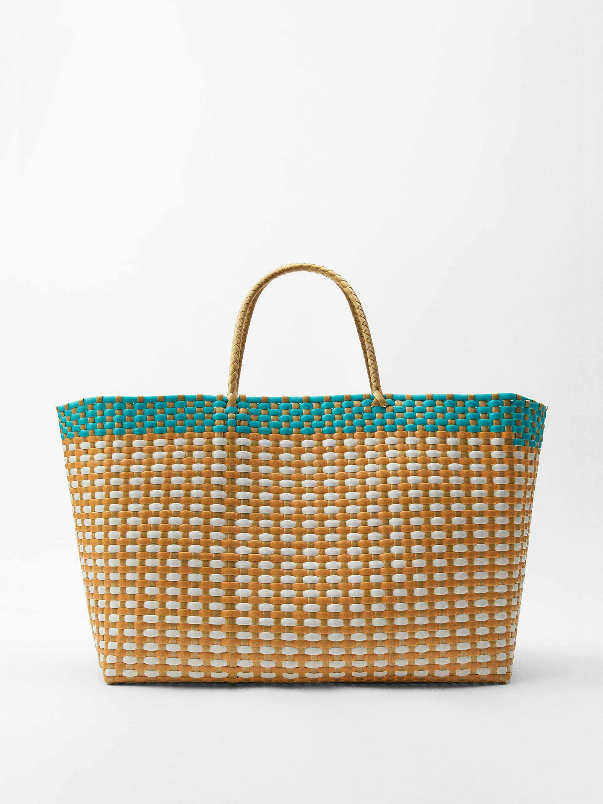 Olive Green woven maxi basket