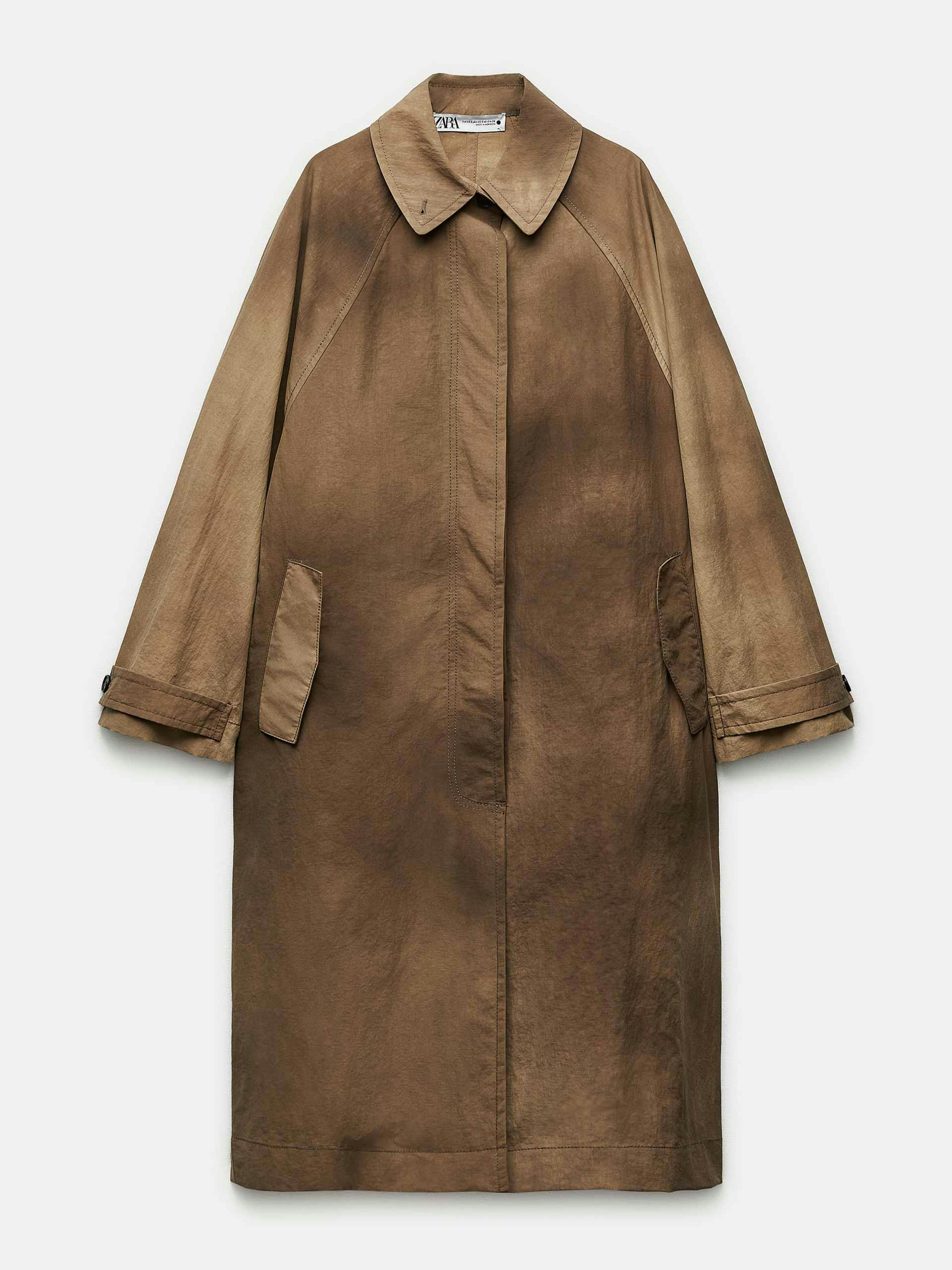 Faded minimalist trench coat