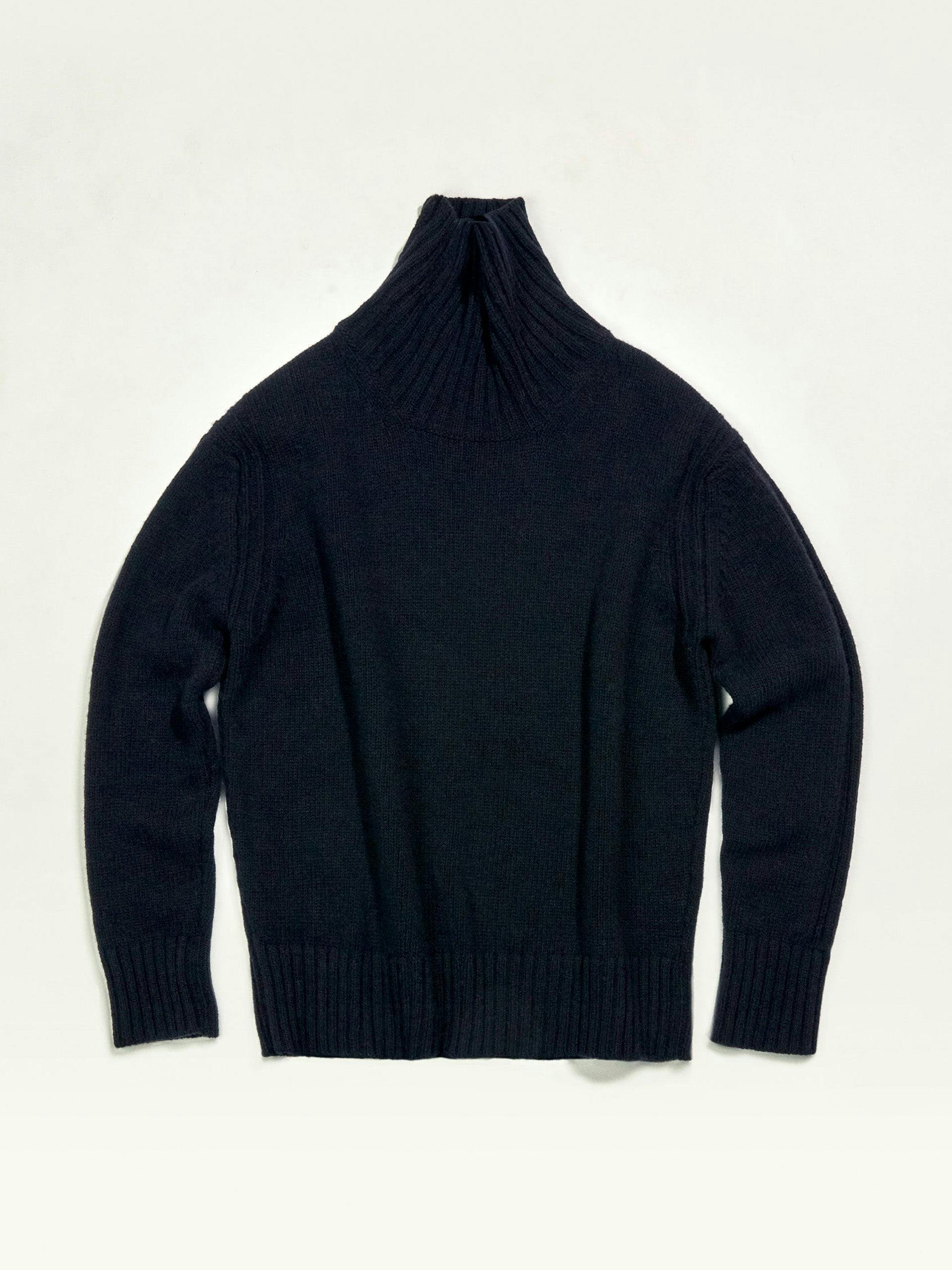 Navy Fintra Lambswool tunic knit