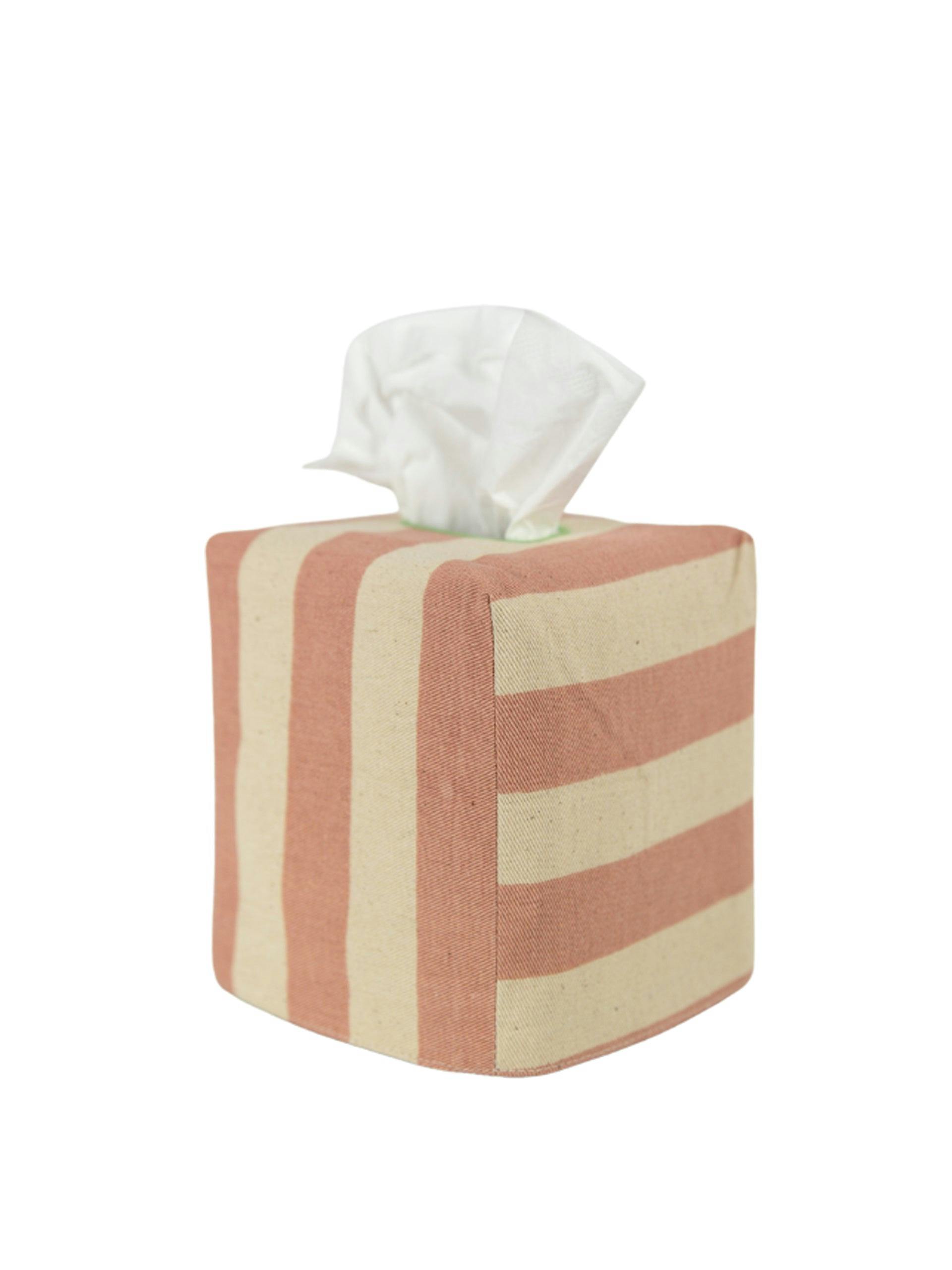 Tangier Stripe square tissue box cover