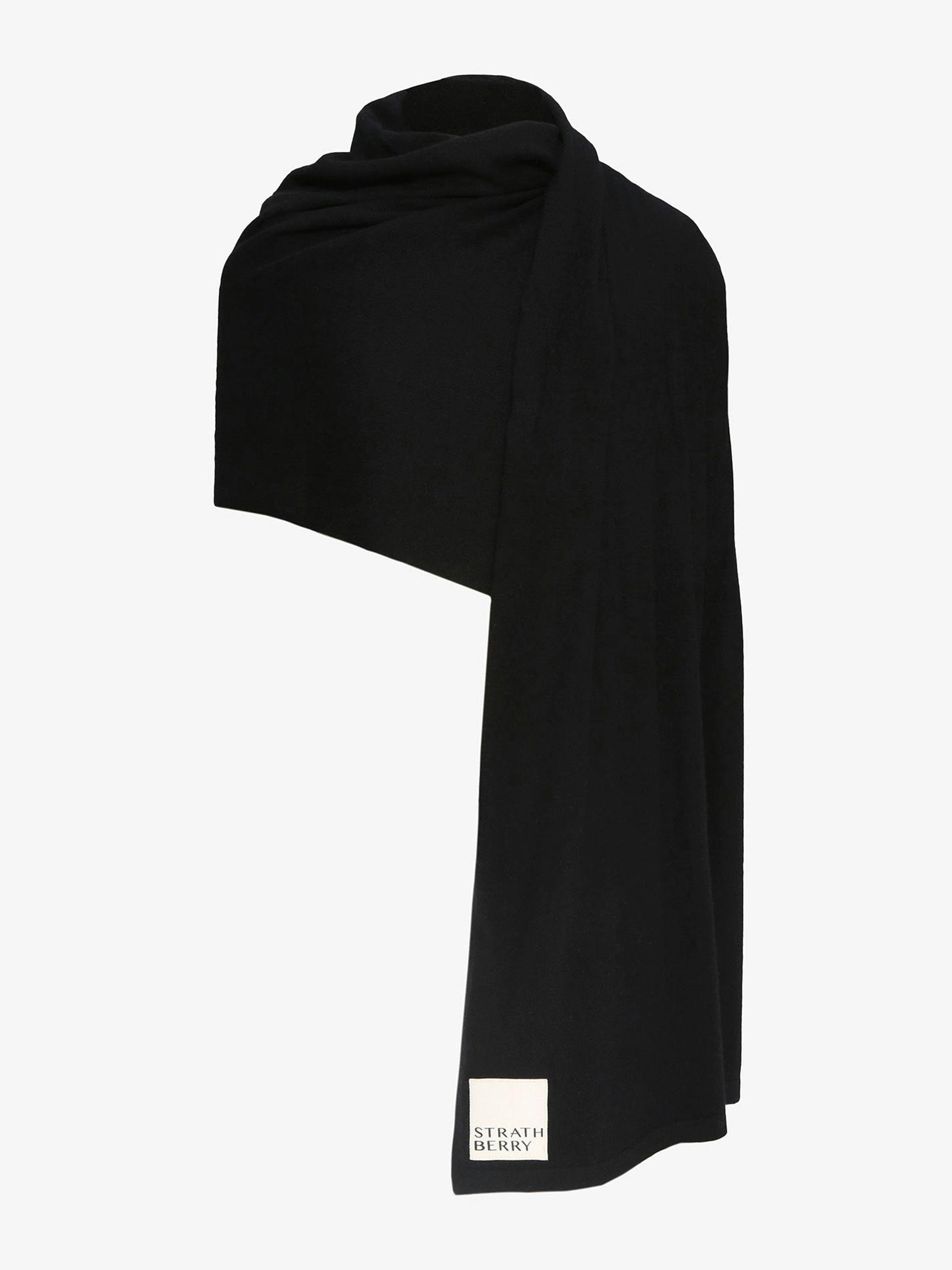 Black cashmere travel wrap