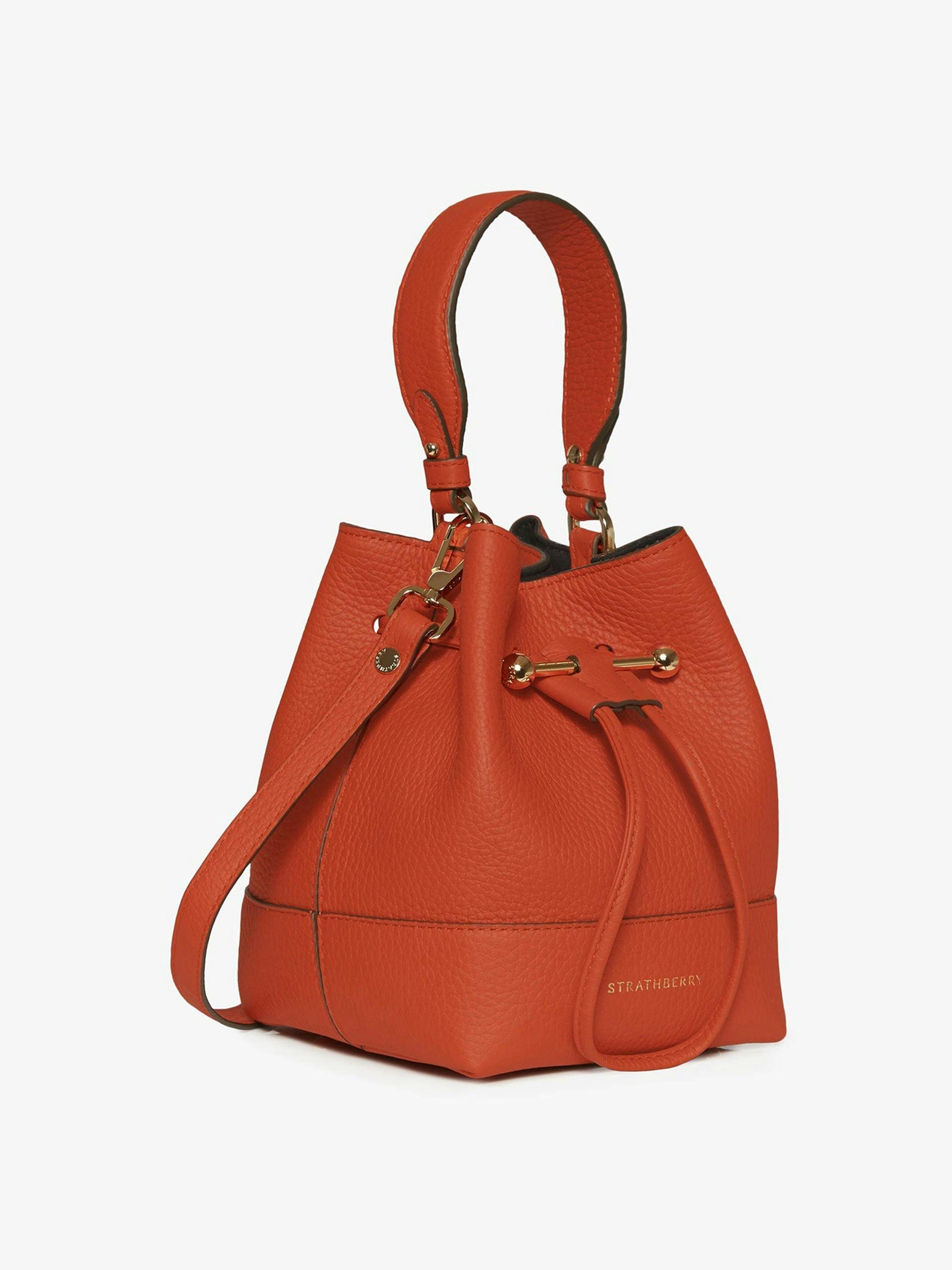 Orange Lana Osette Midi top handle bag
