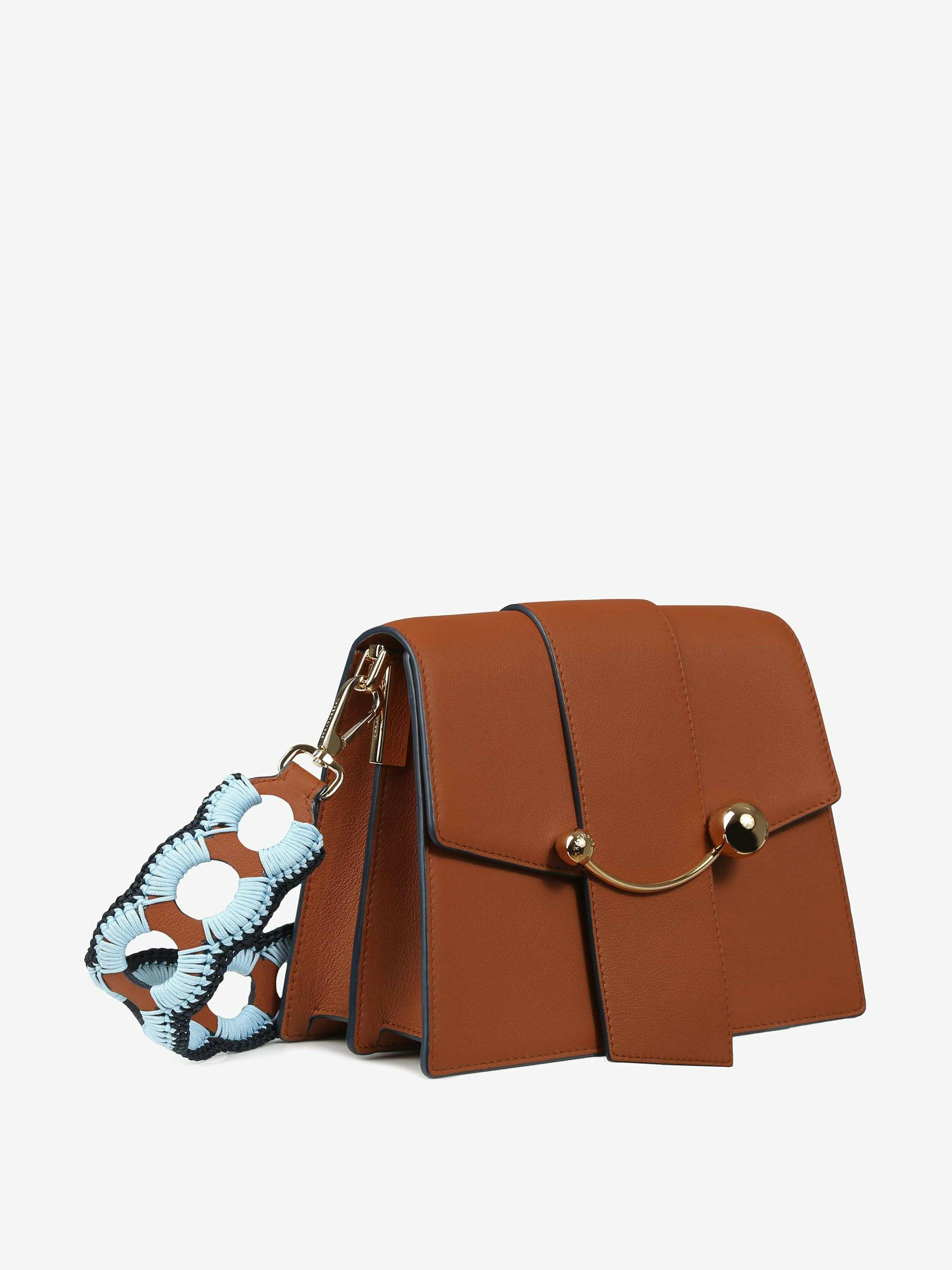 Brown Box Crescent shoulder bag with crochet strap