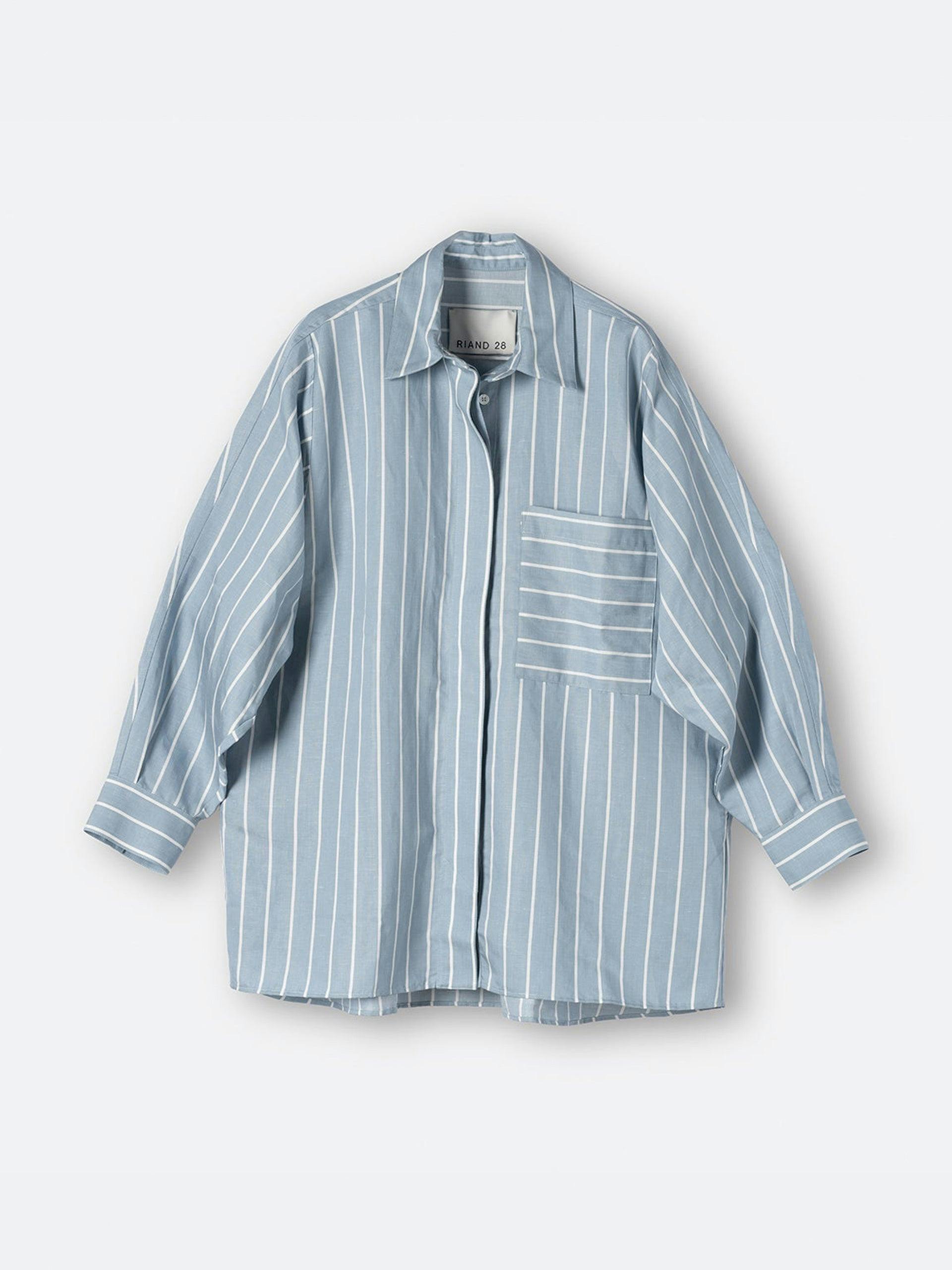 Stevie oversized shirt in blue and white stripe