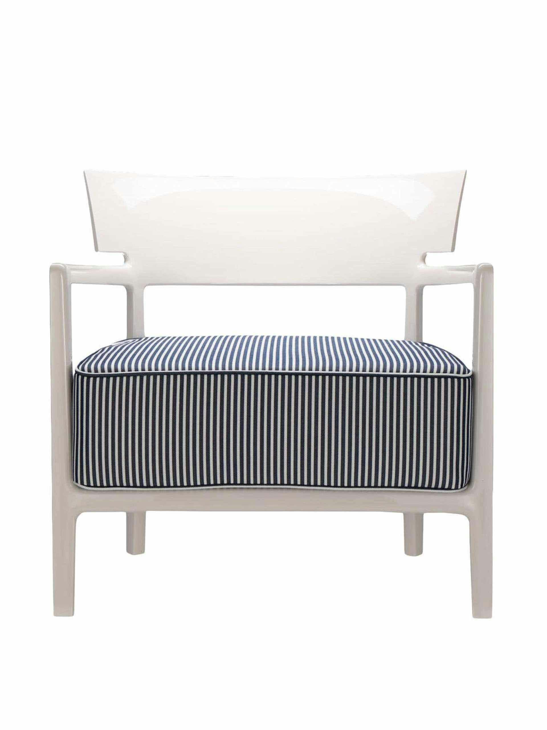 Outdoor chair in ivory blue