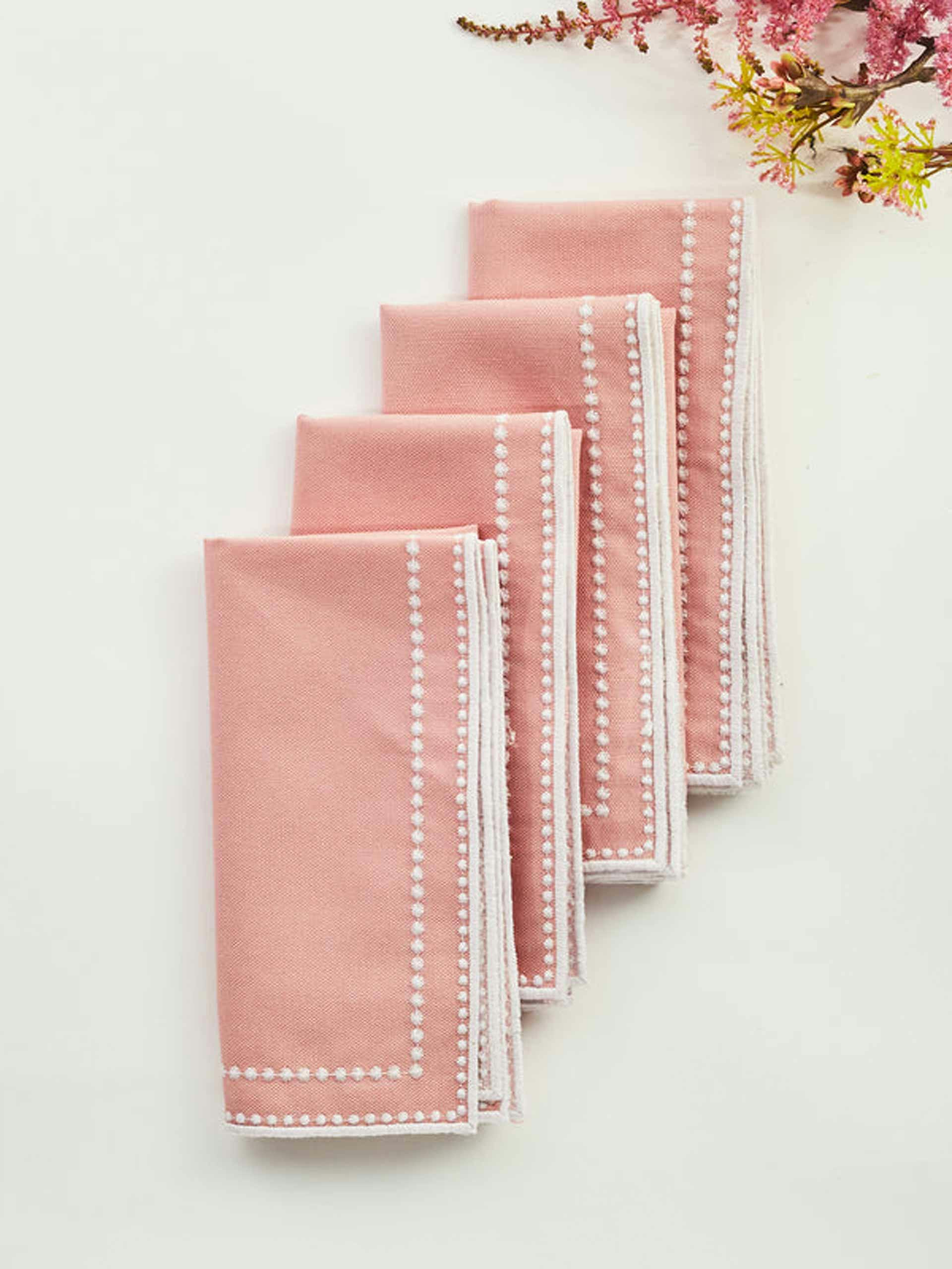 Margaux pink napkins (set of 4)