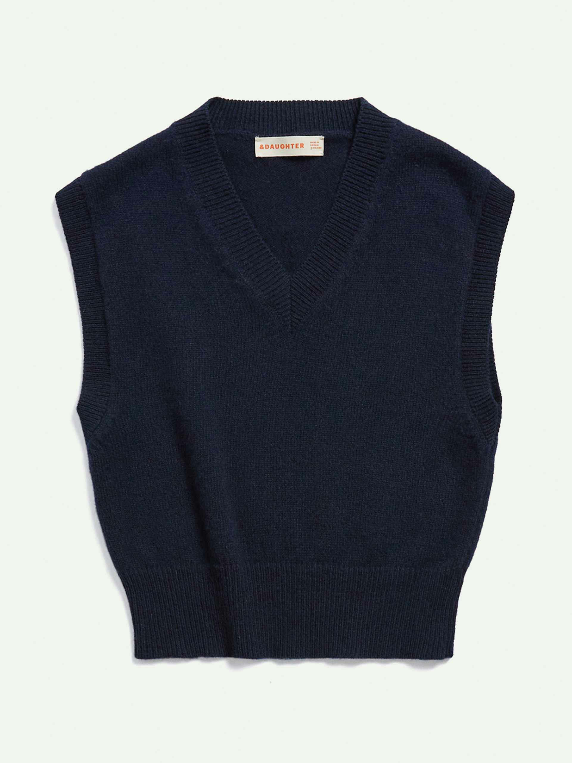 Navy Athea Geelong knitted tank