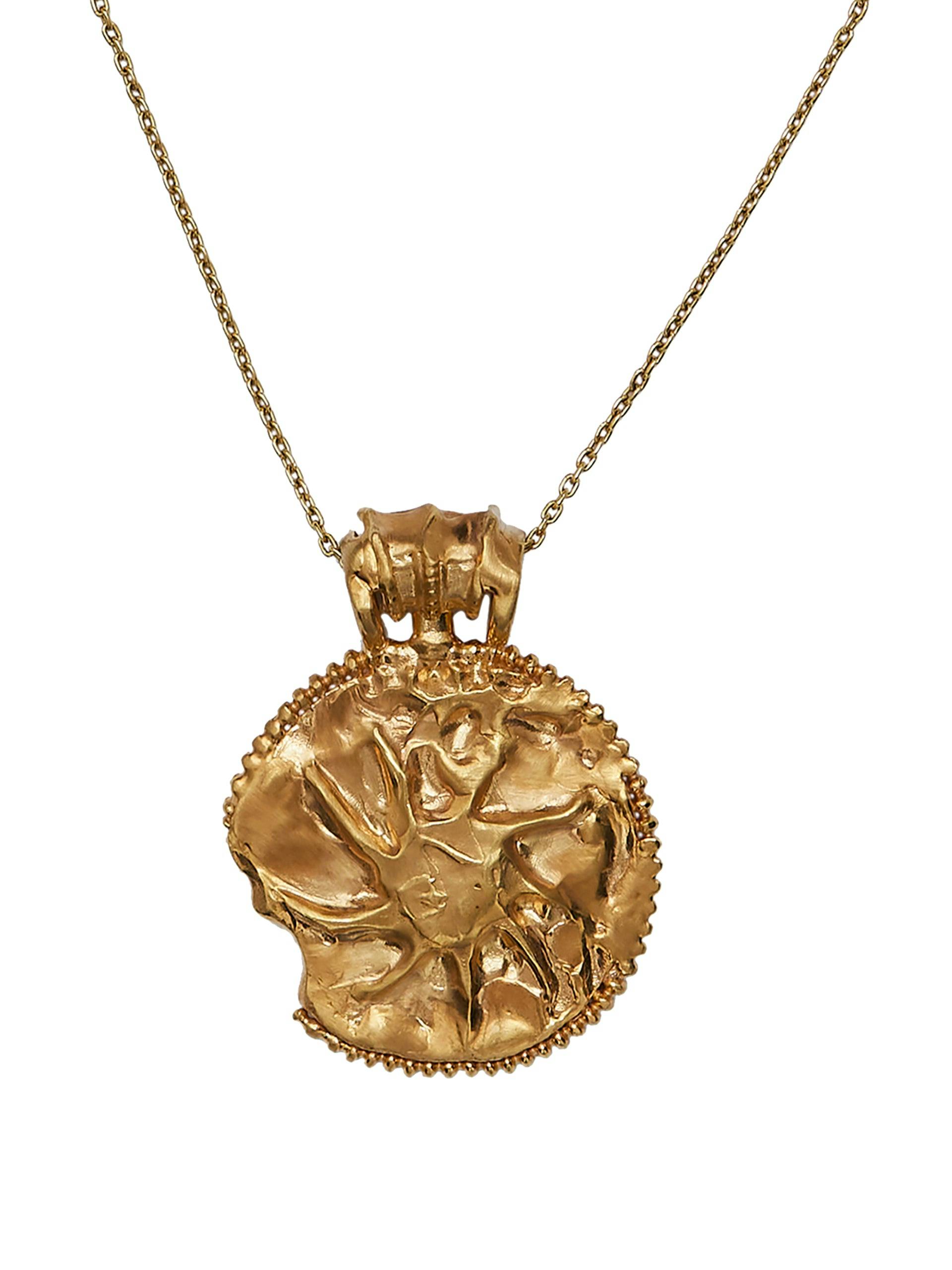 The Sun Salutations medallion necklace, large