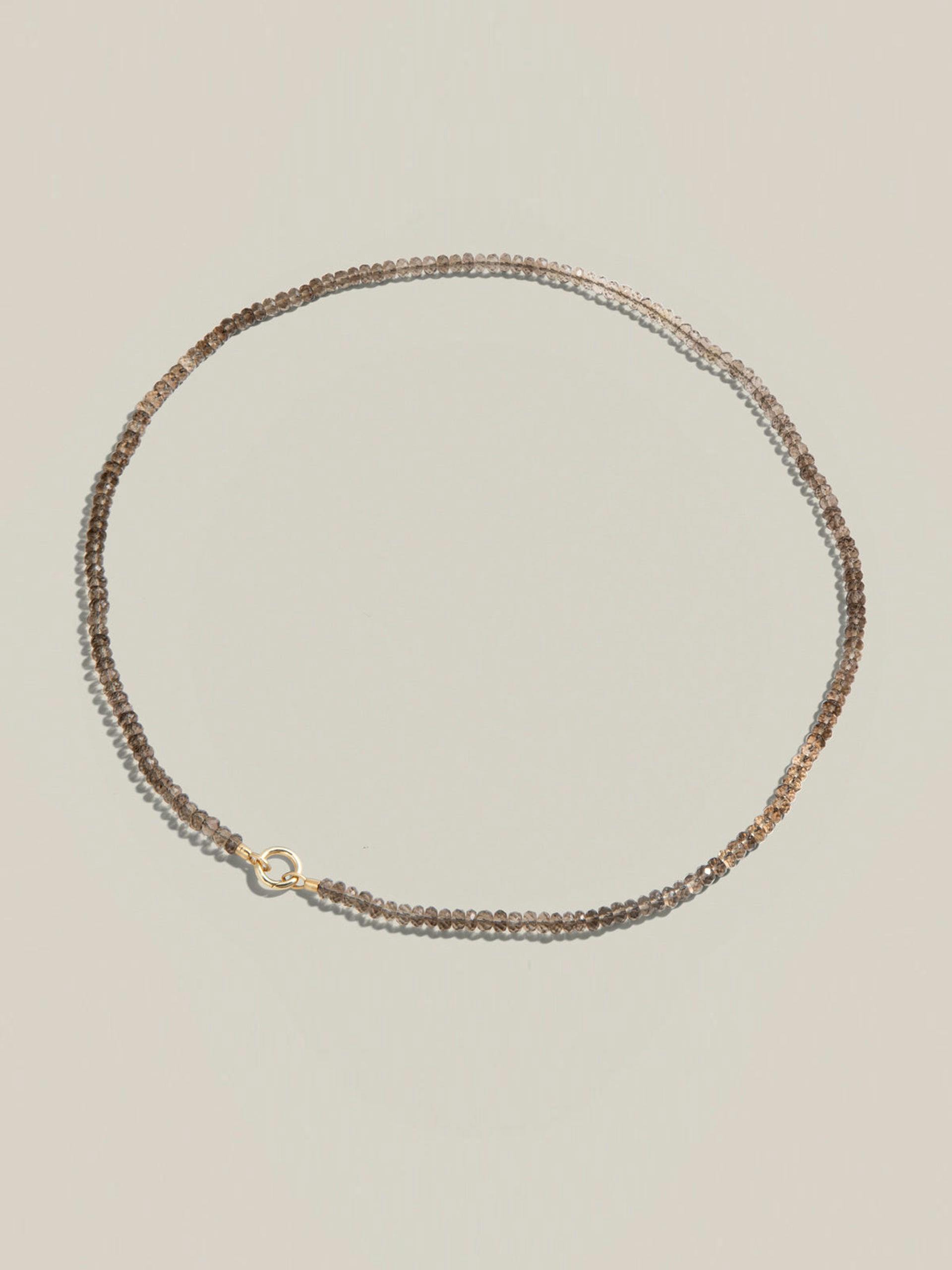 Smokey quartz beaded necklace