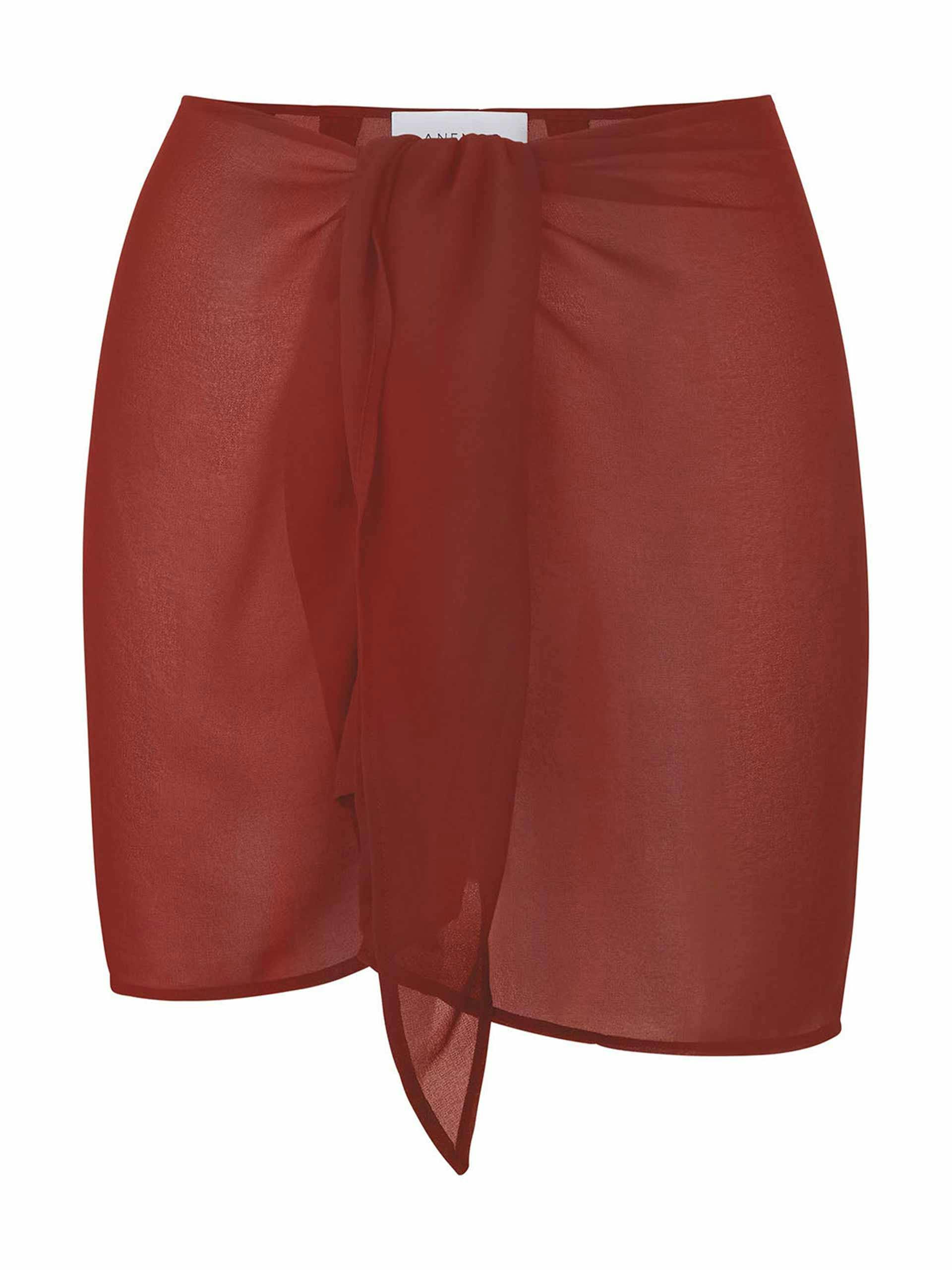 The Wrap mini skirt in sheer eco-chiffon
