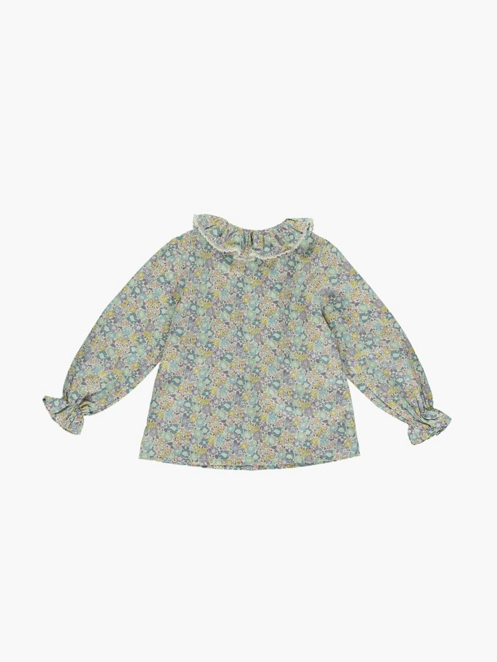 Amelia baby blouse in liberty print fabric