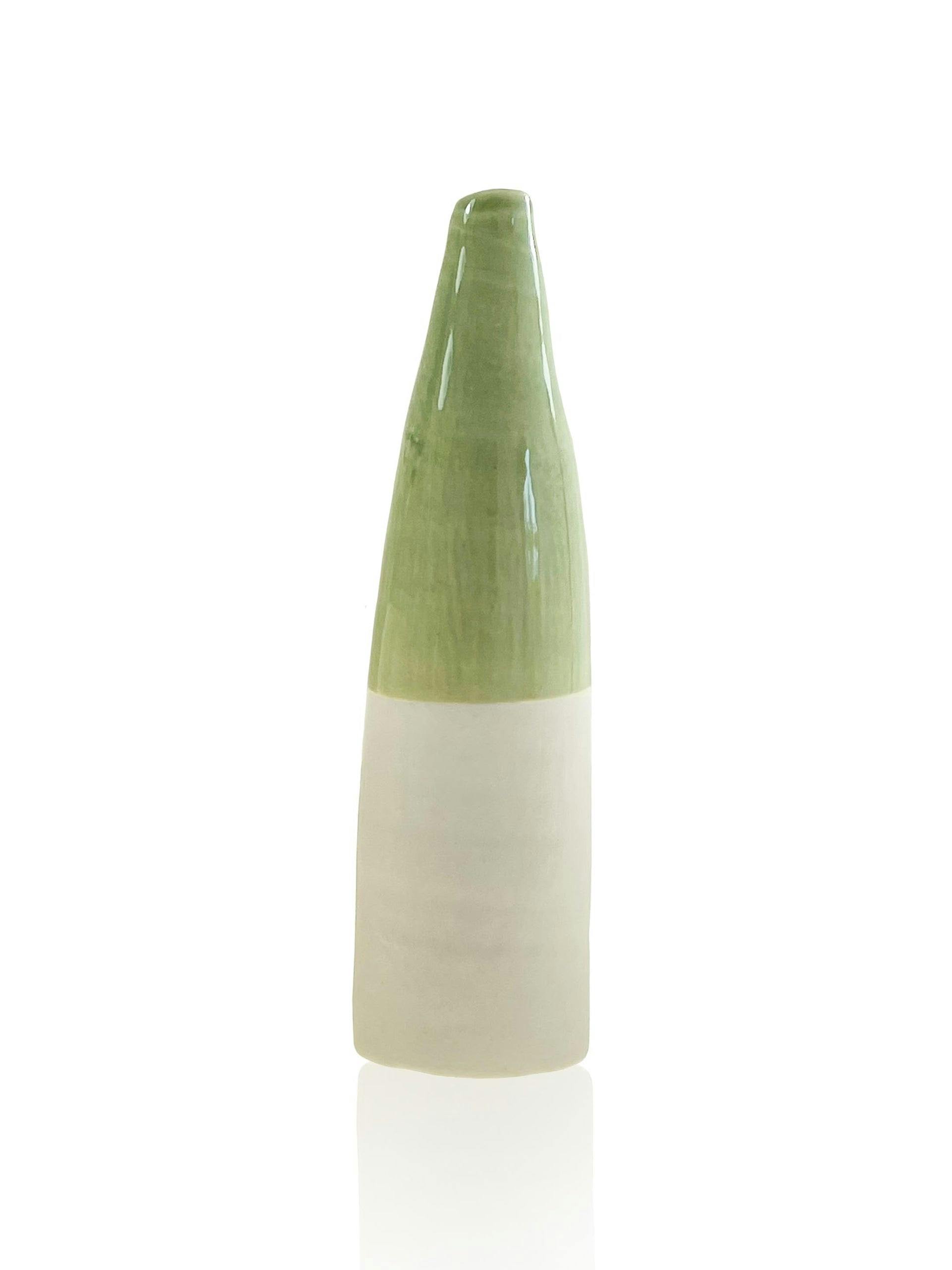 Light Green - Ceramic Bottle Bud Vase