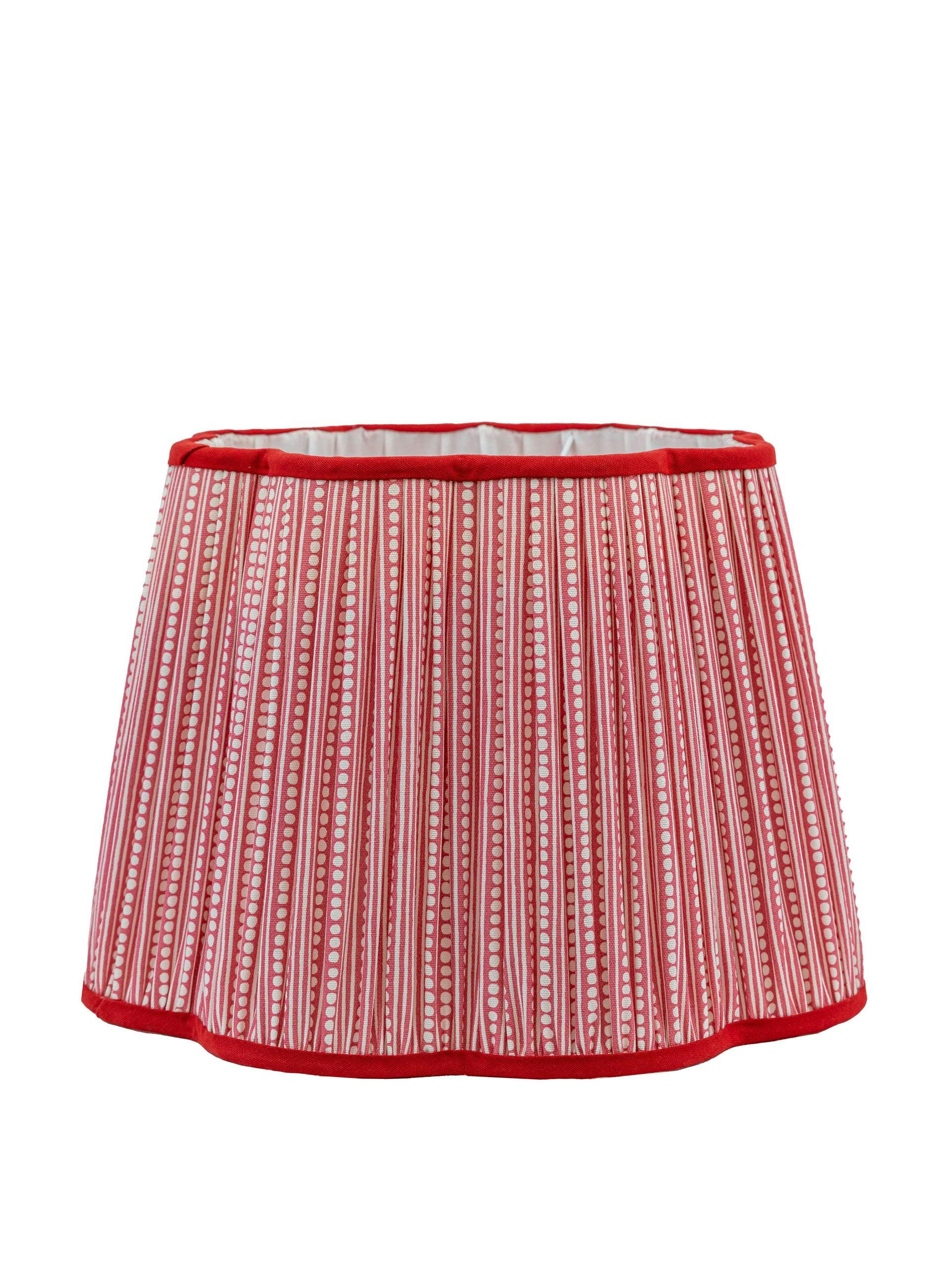 Pink and red printed scallop lampshade