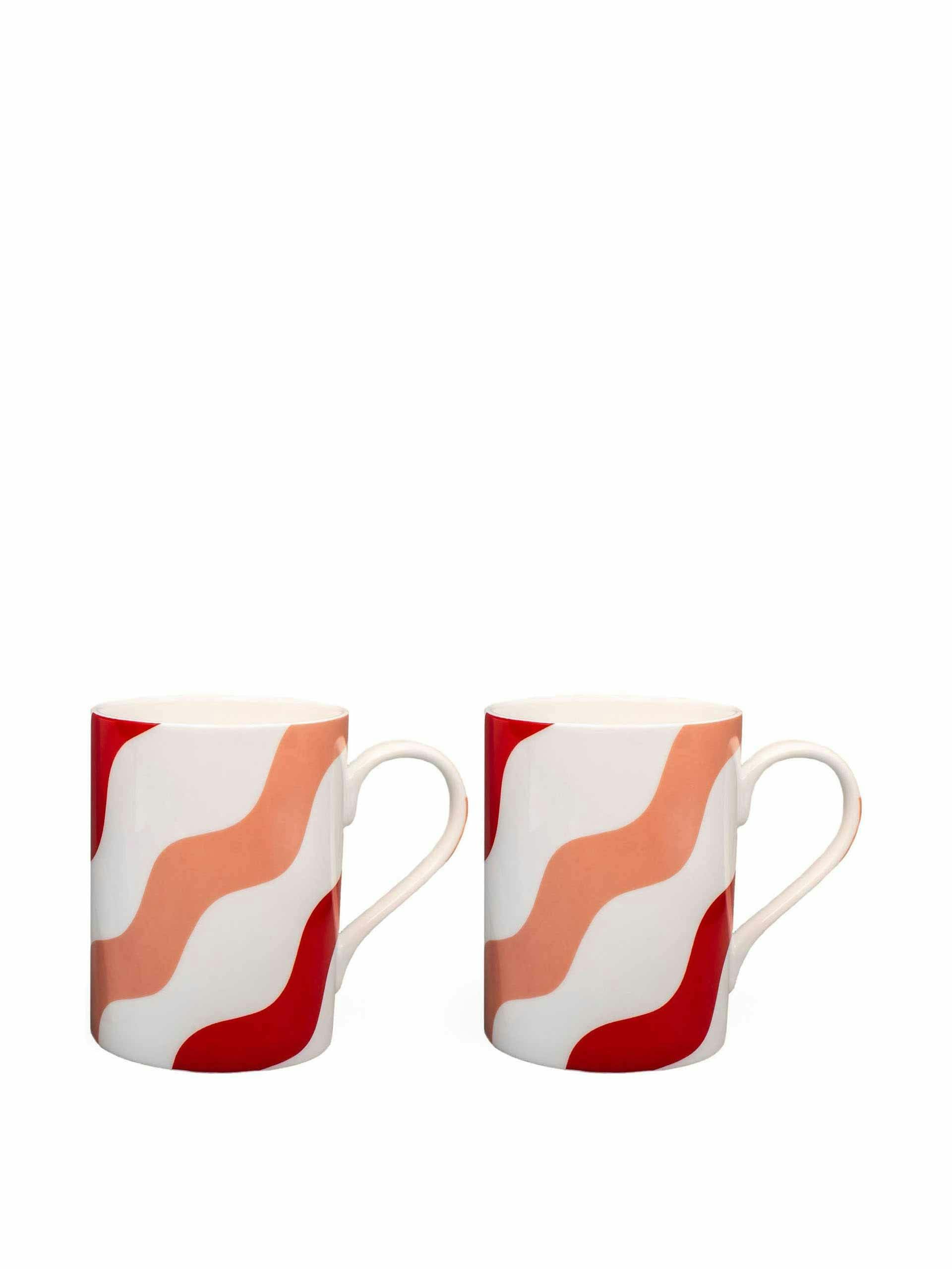 Pink and red mugs (set of 2)