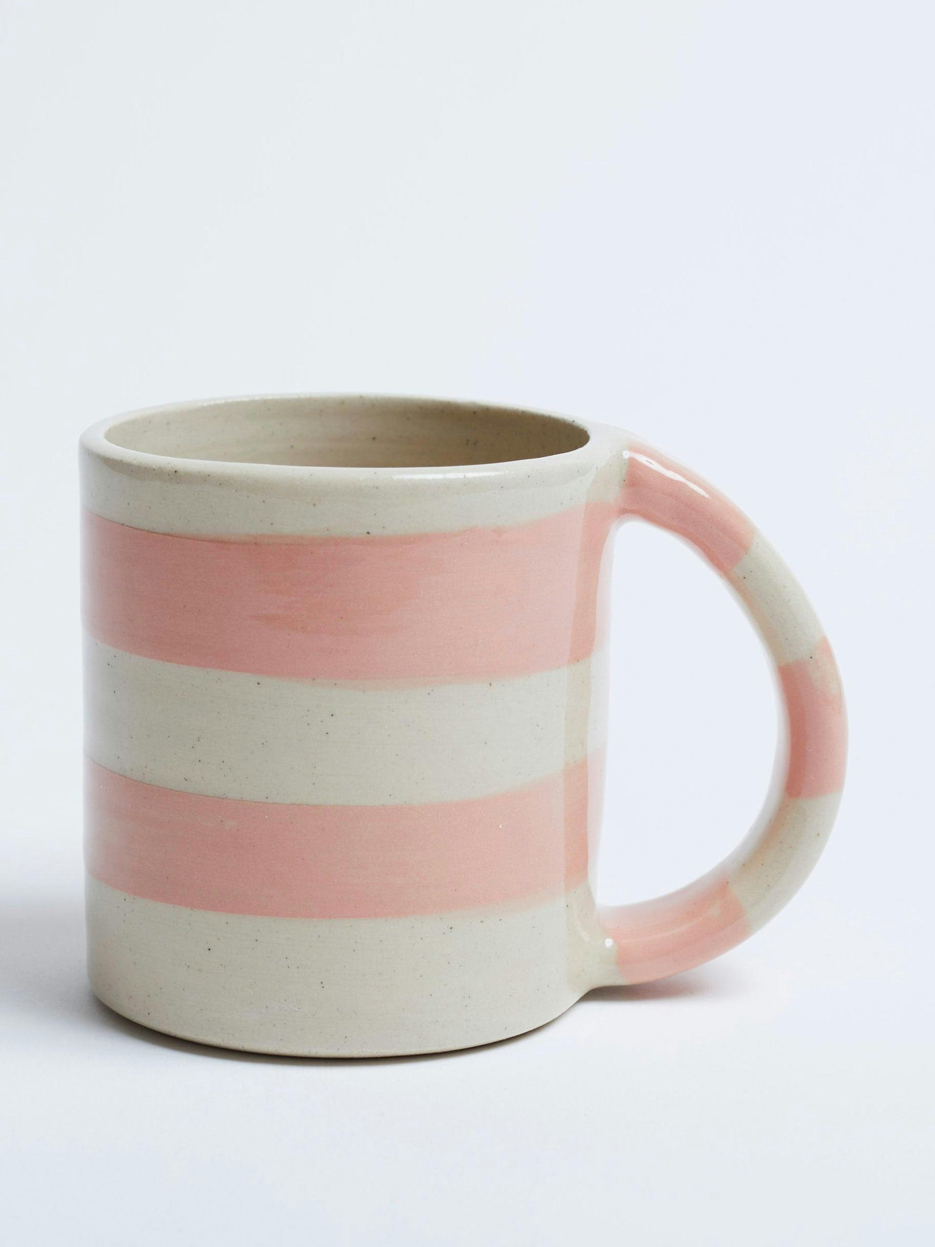 Pink stripe mug
