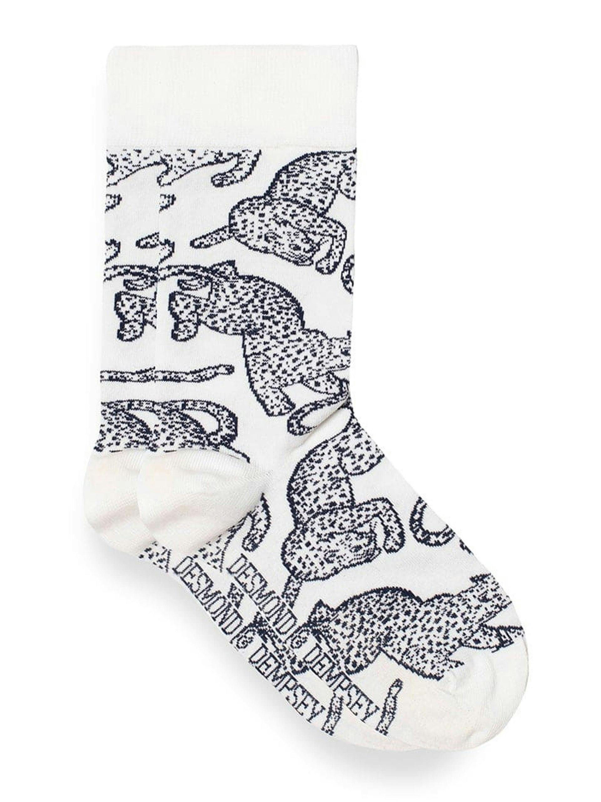 Women's cream Jag print socks