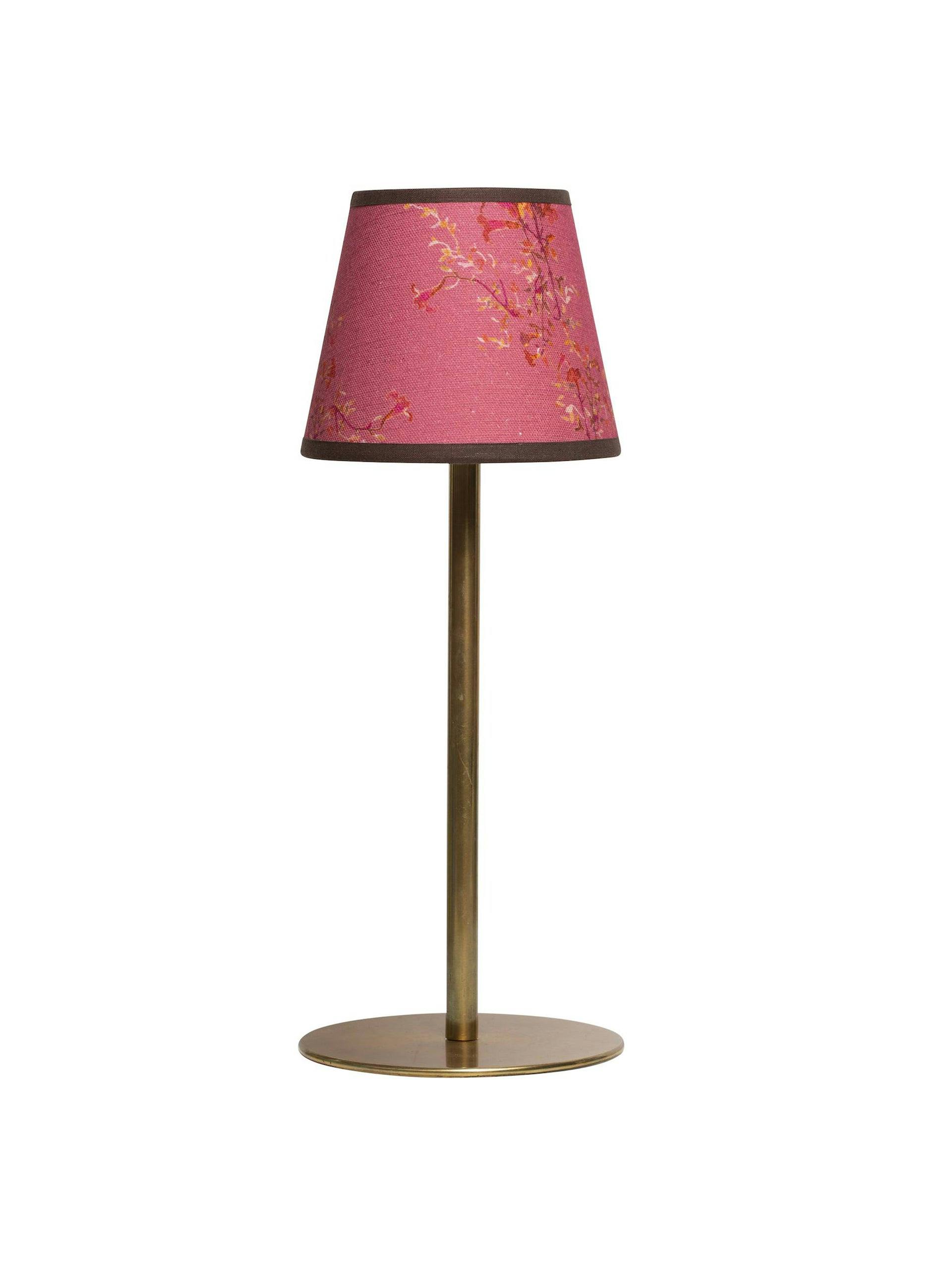 Pink floral lampshade