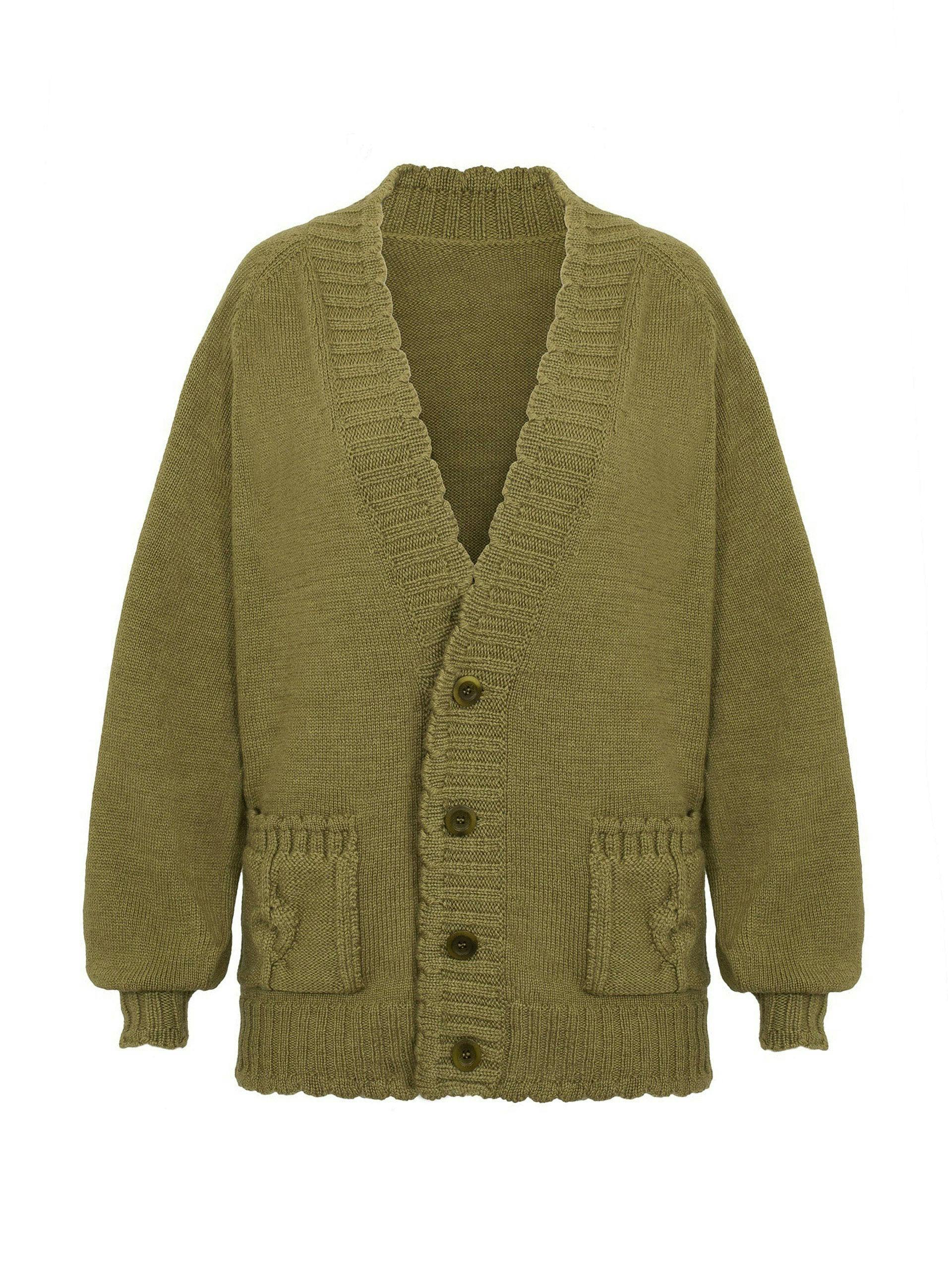 Green Elswick knitted cardigan