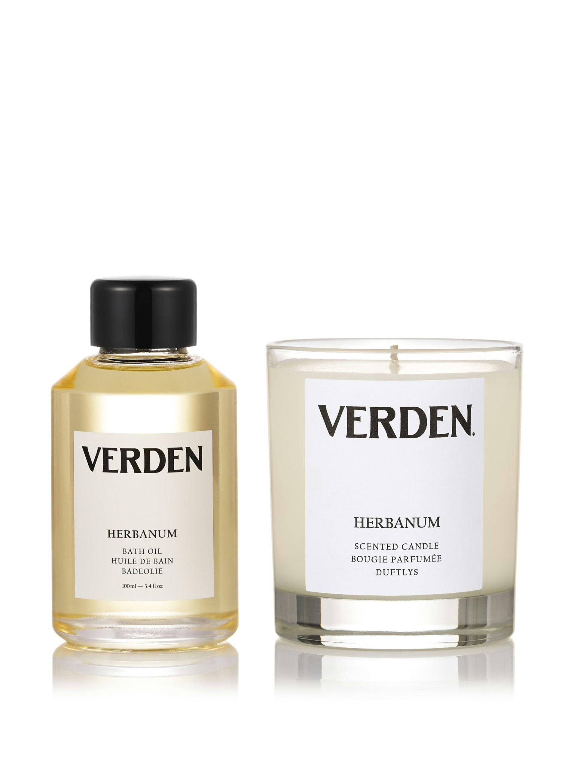 Herbanum bath oil and candle set