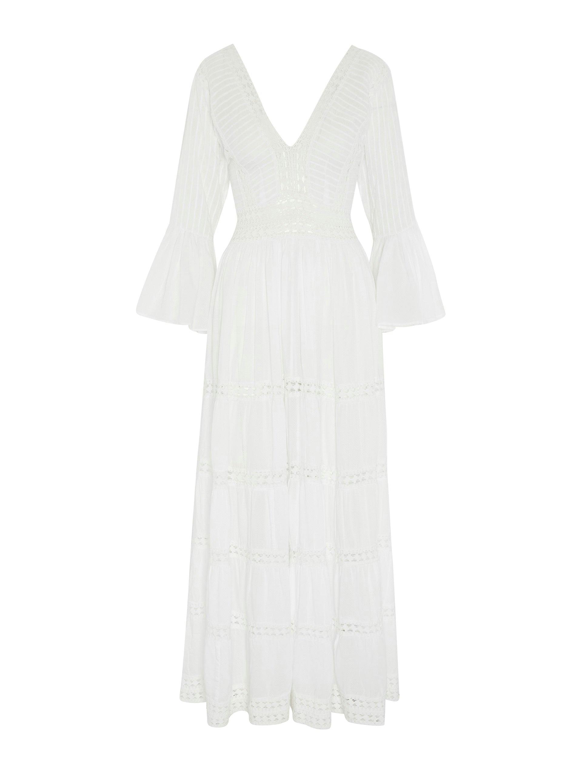 Soft white Kiro dress in Lyocell Tencel
