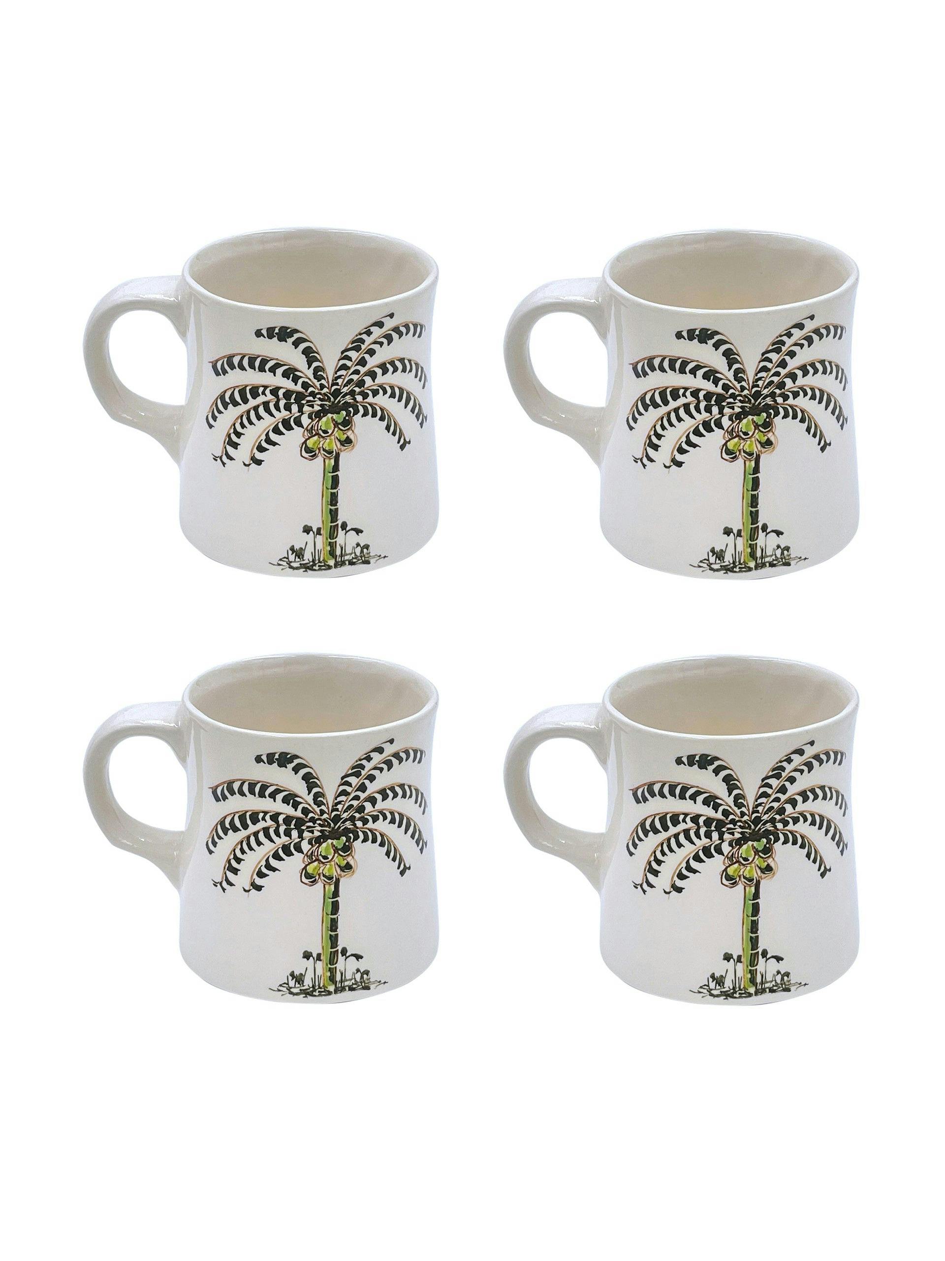 Palm mugs (set of four)