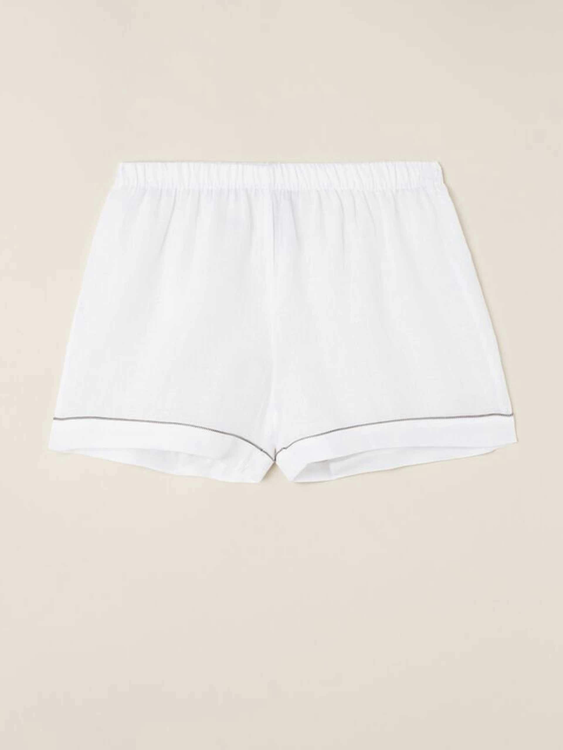White pyjama shorts