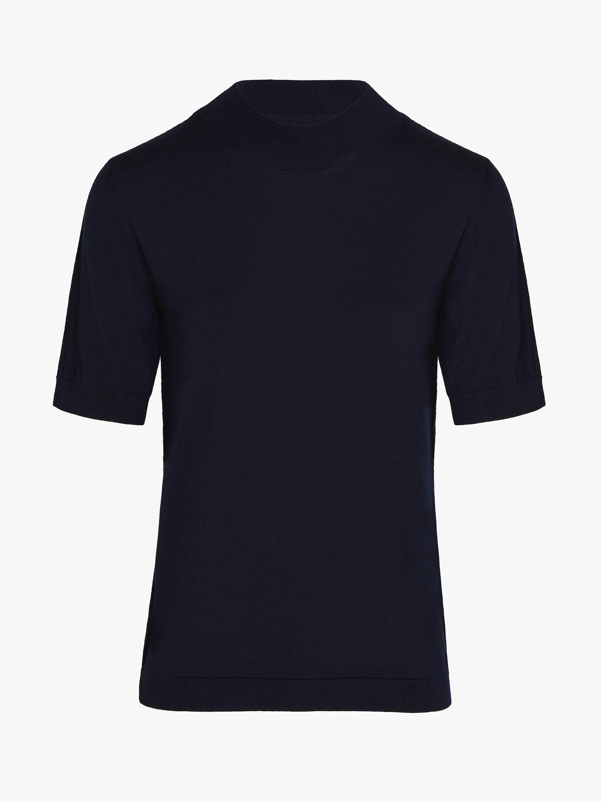 Cecily navy wool top