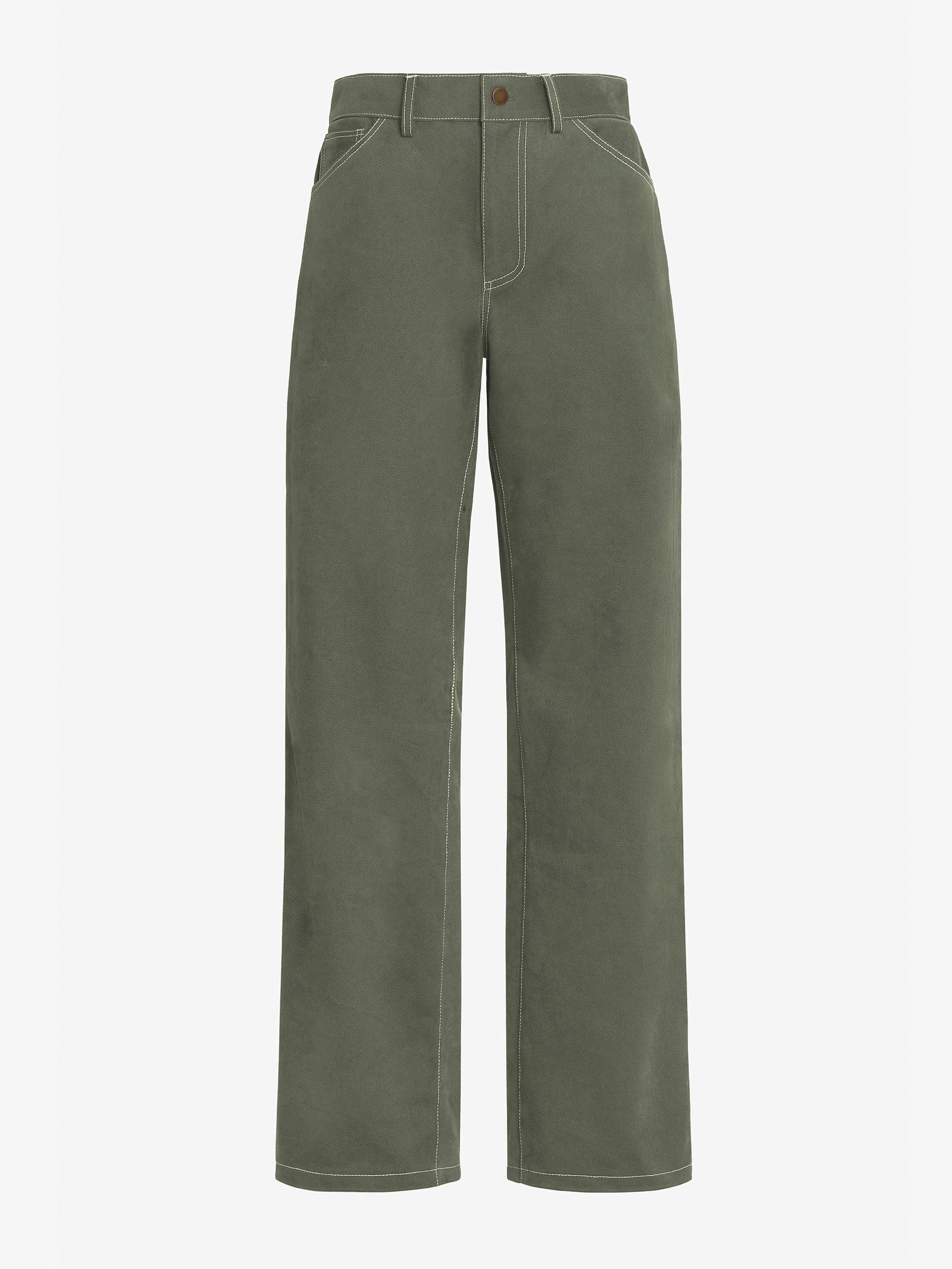 Brushed cotton sage green Lenny trouser