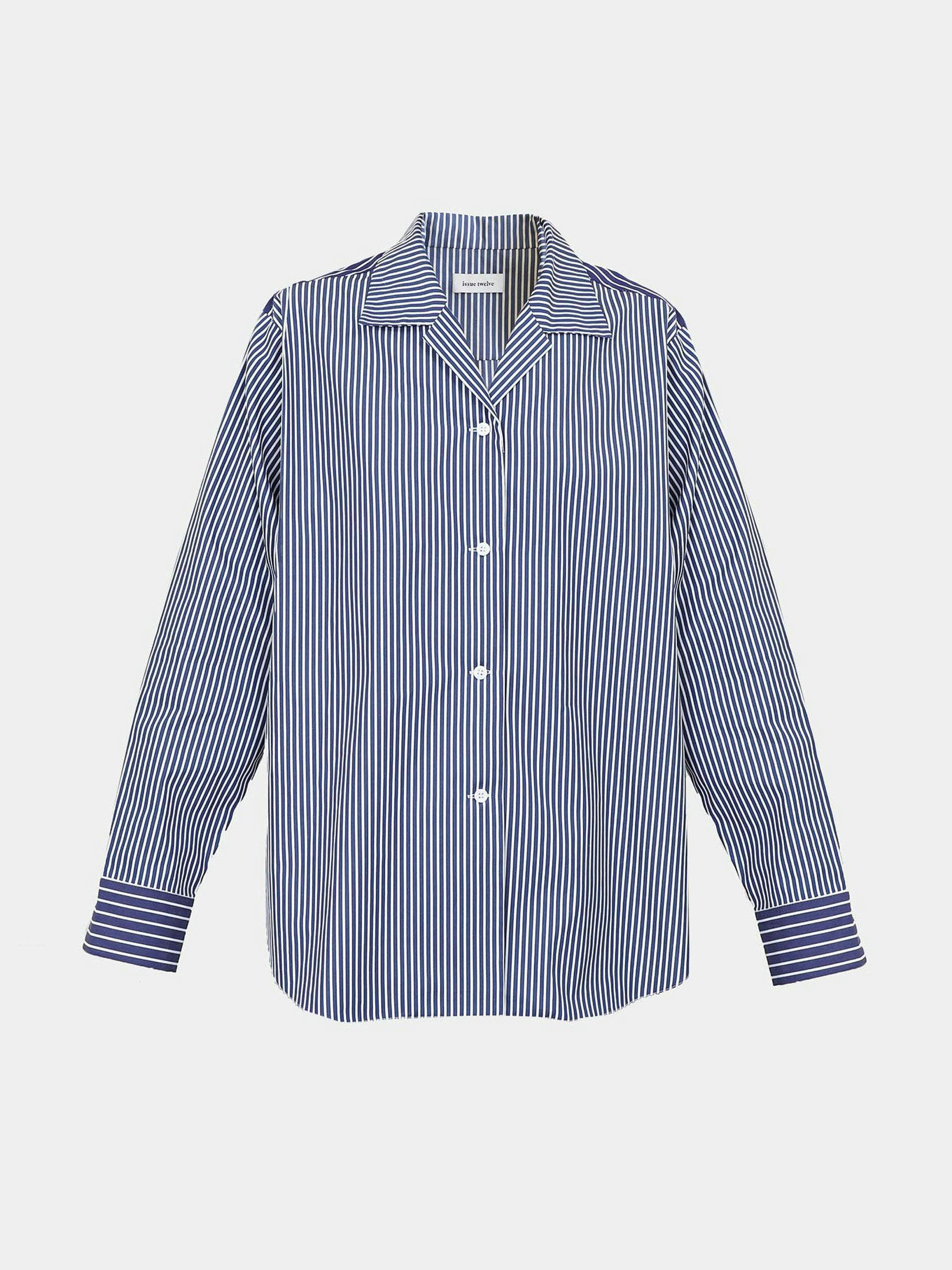 Milo dark blue stripe cotton shirt