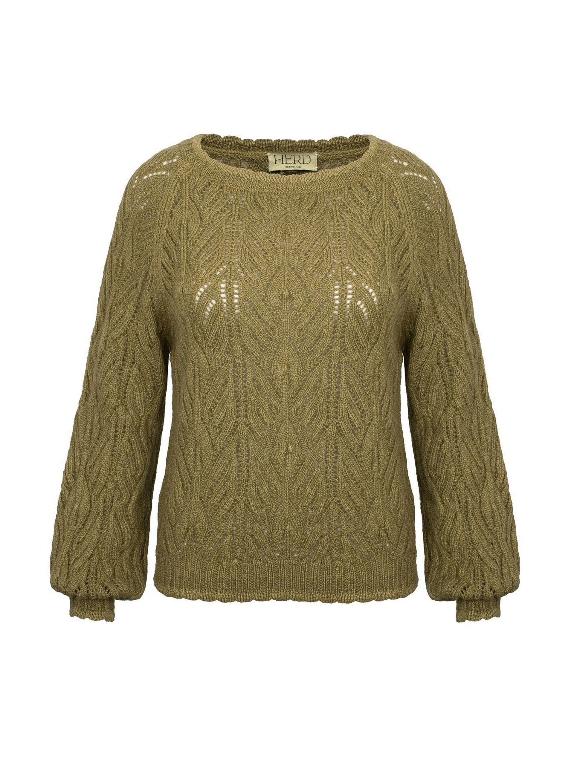 Green knitted Wyre jumper