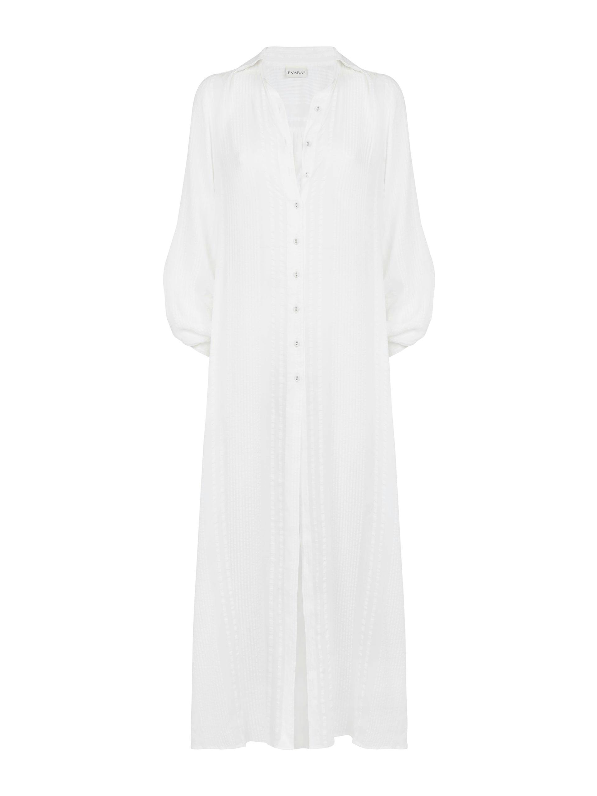 Soft white Leia dress in Lyocell Tencel
