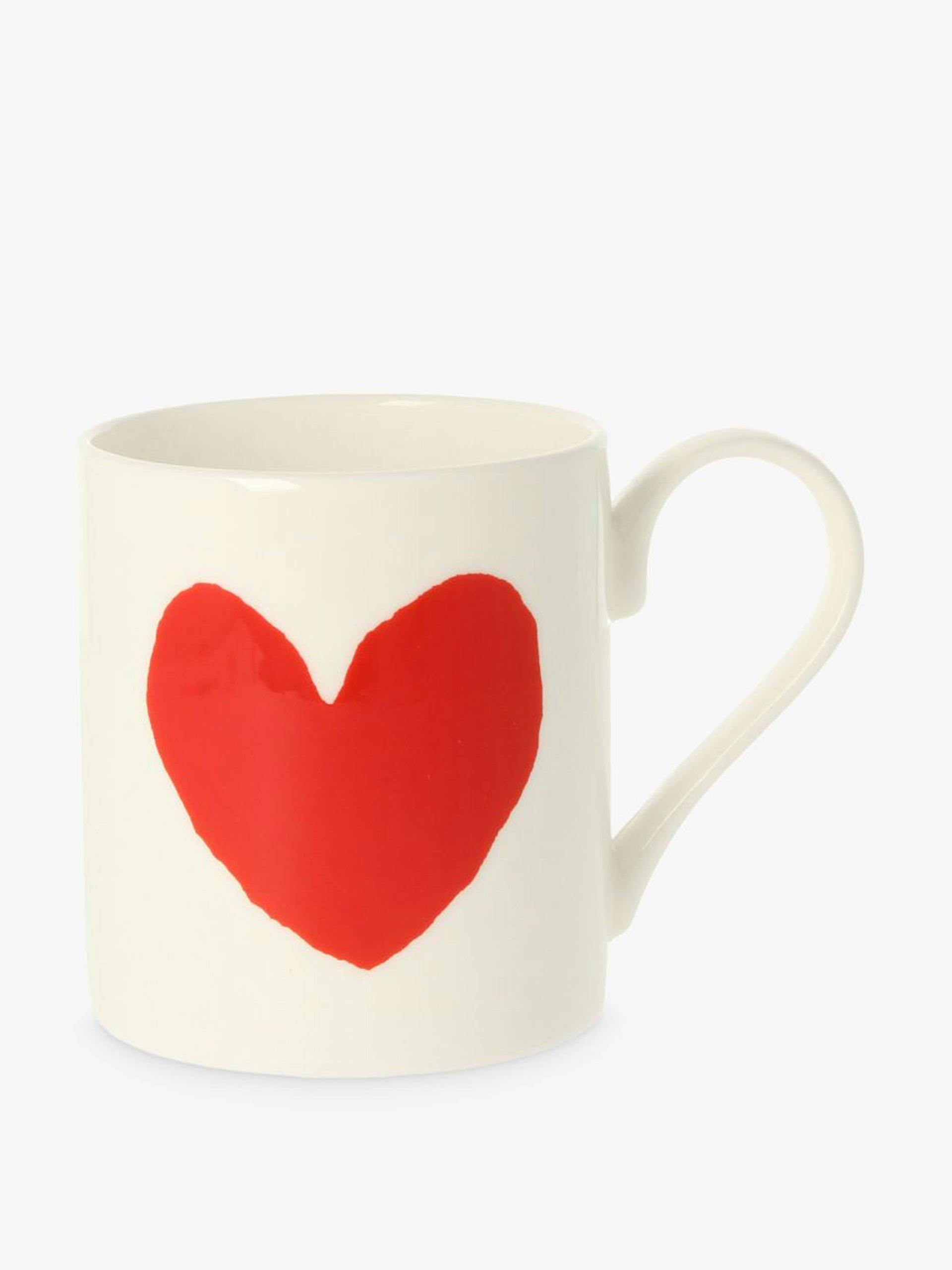 Red heart mug