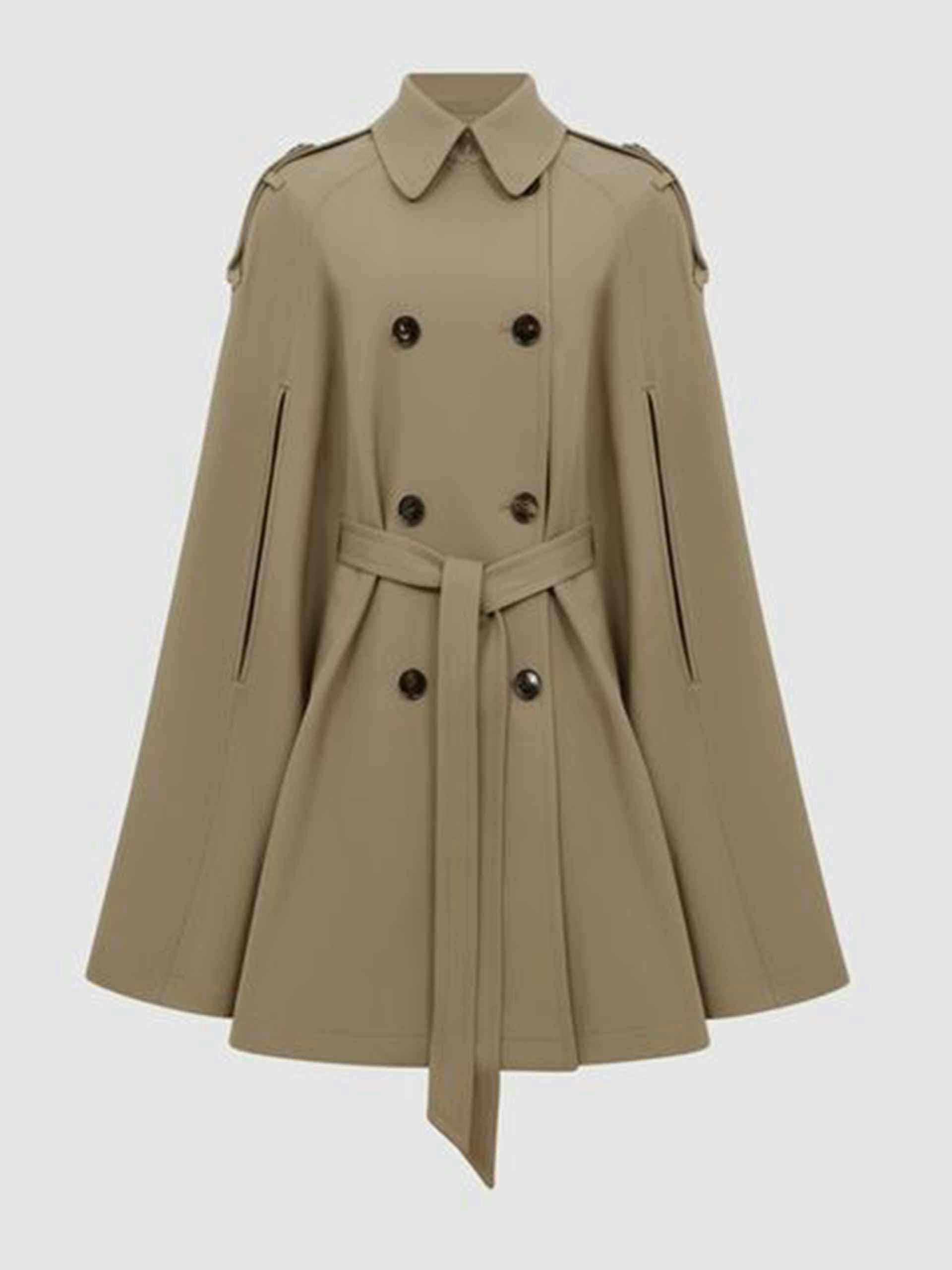 Mathilde Trench wool blend cape