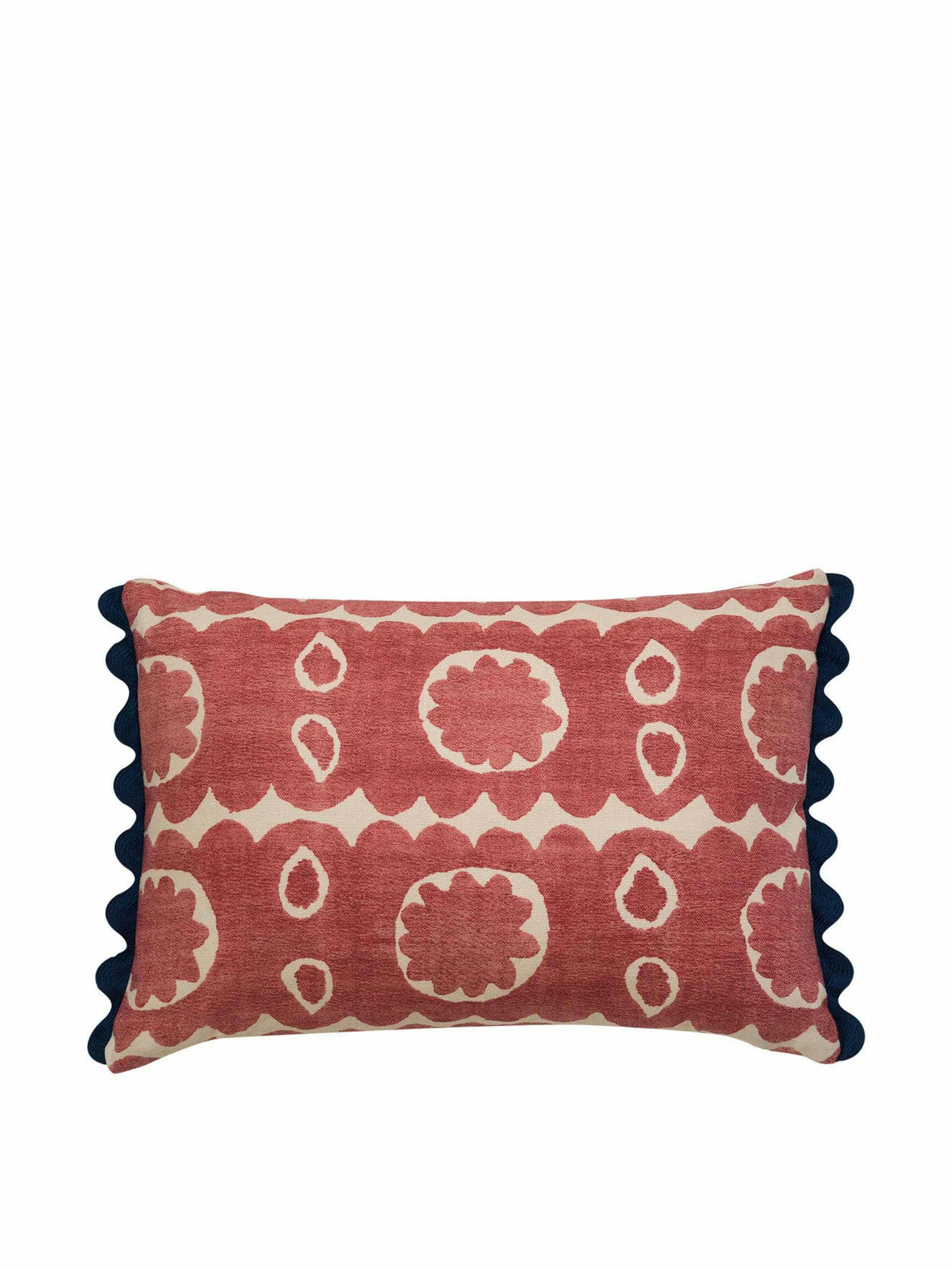 Osborne red oblong cushion