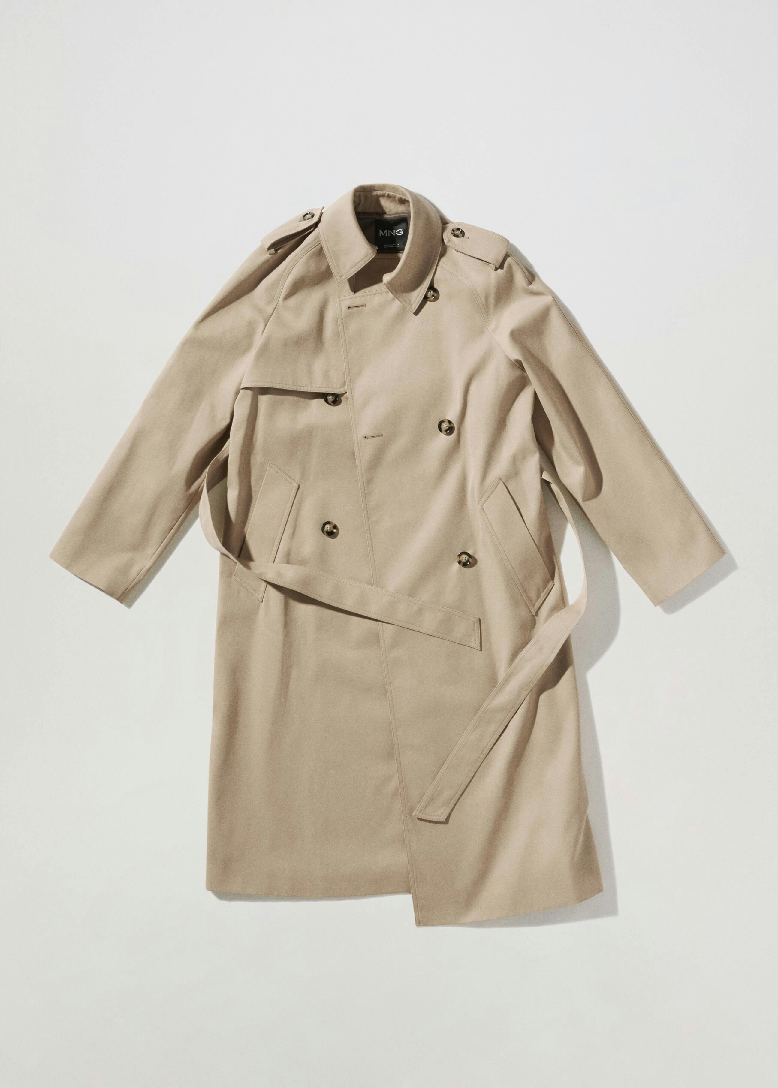 High performance cotton trench coat