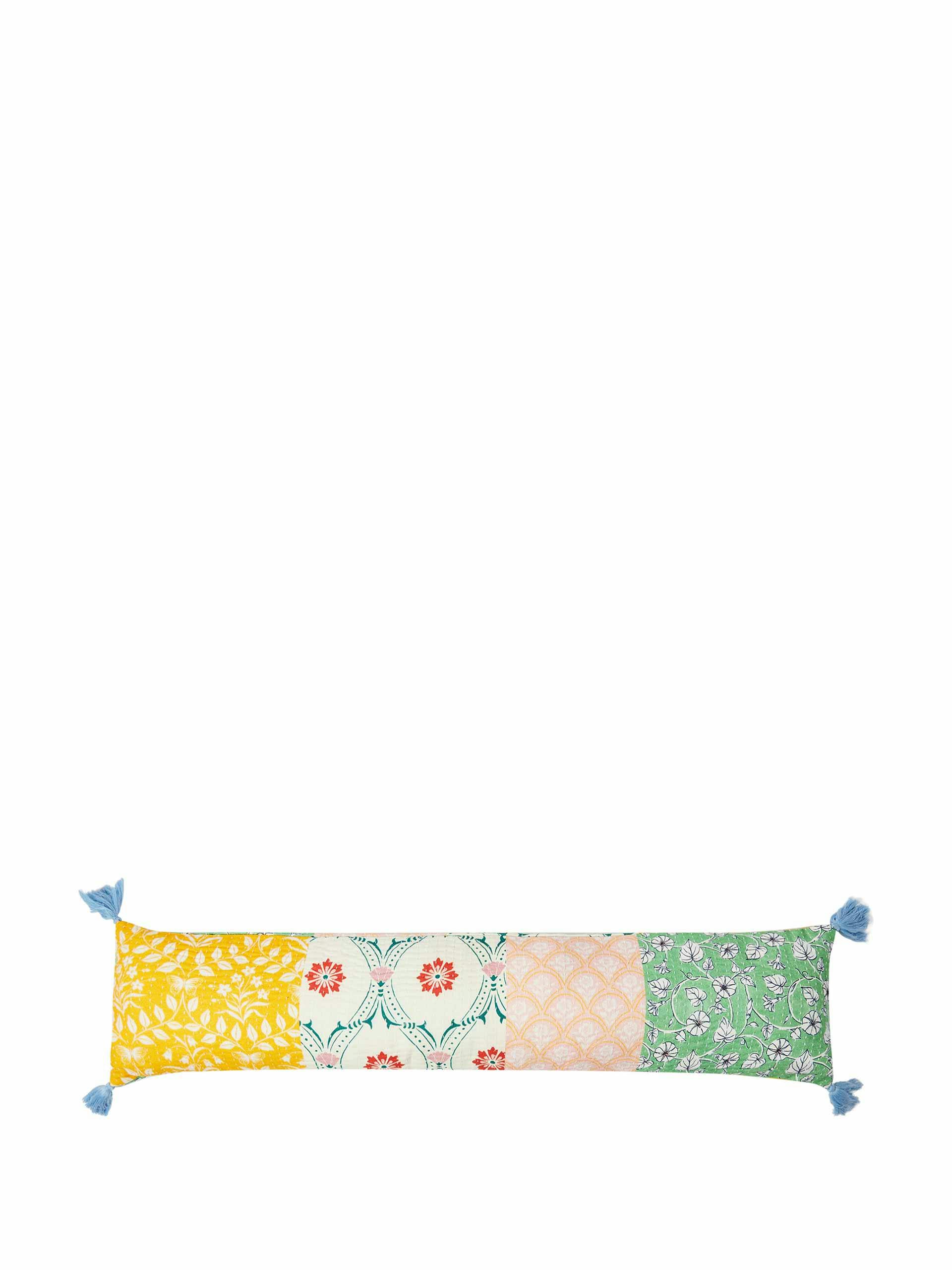 Floral draught excluder cushion