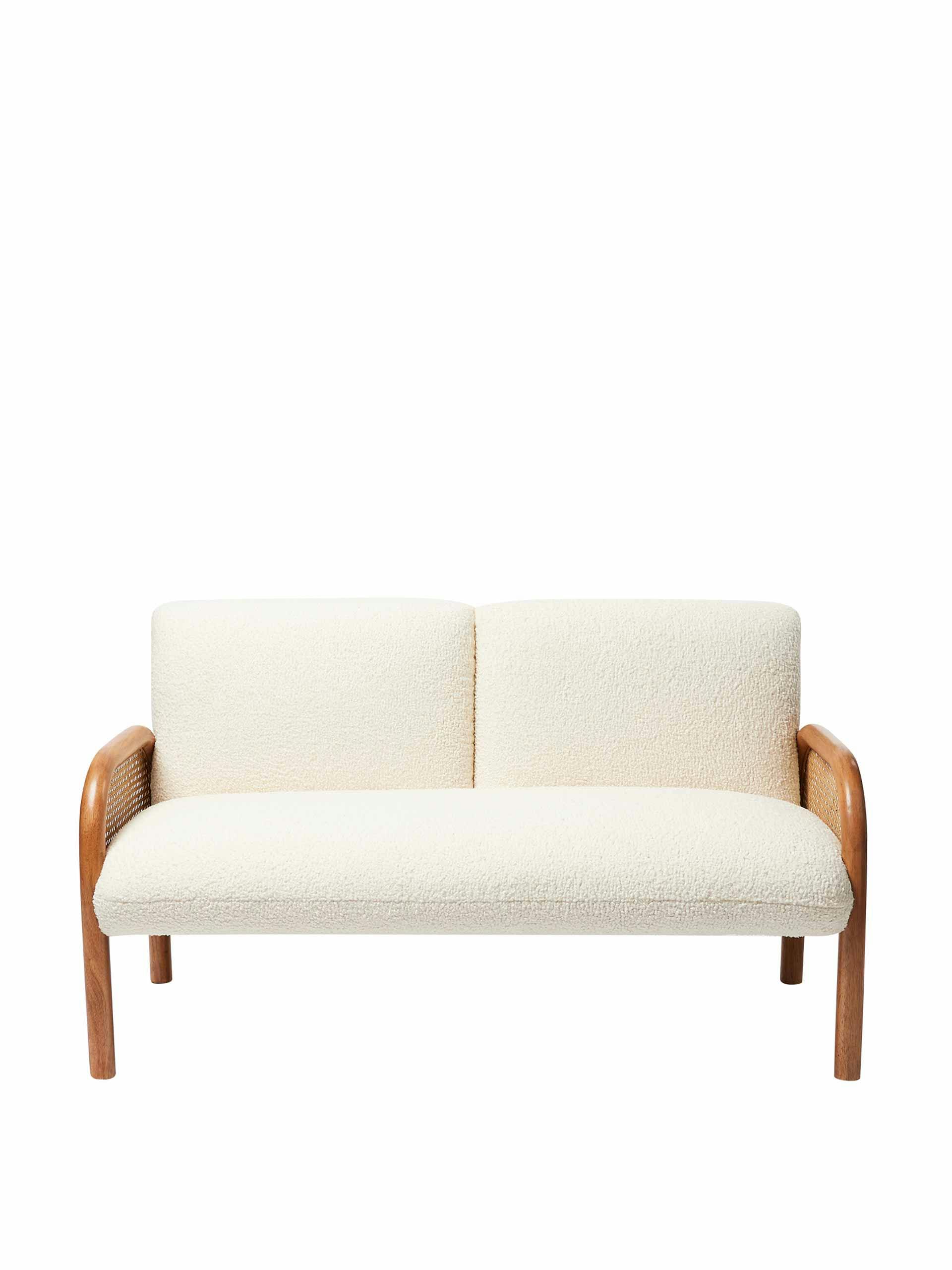 Rattan white sofa