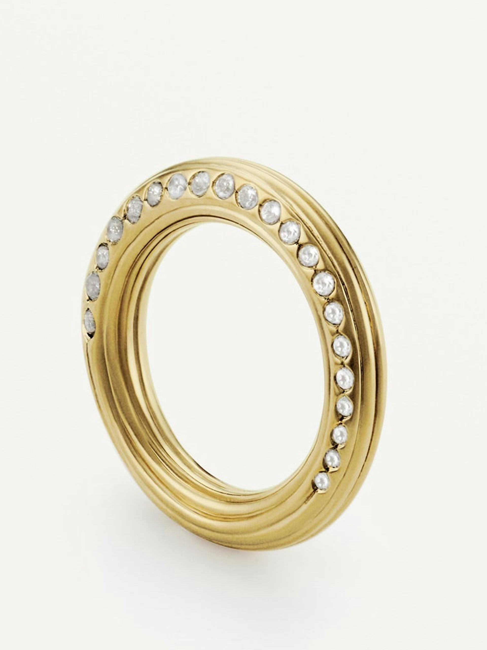 18kt gold vermeil ring with white topaz
